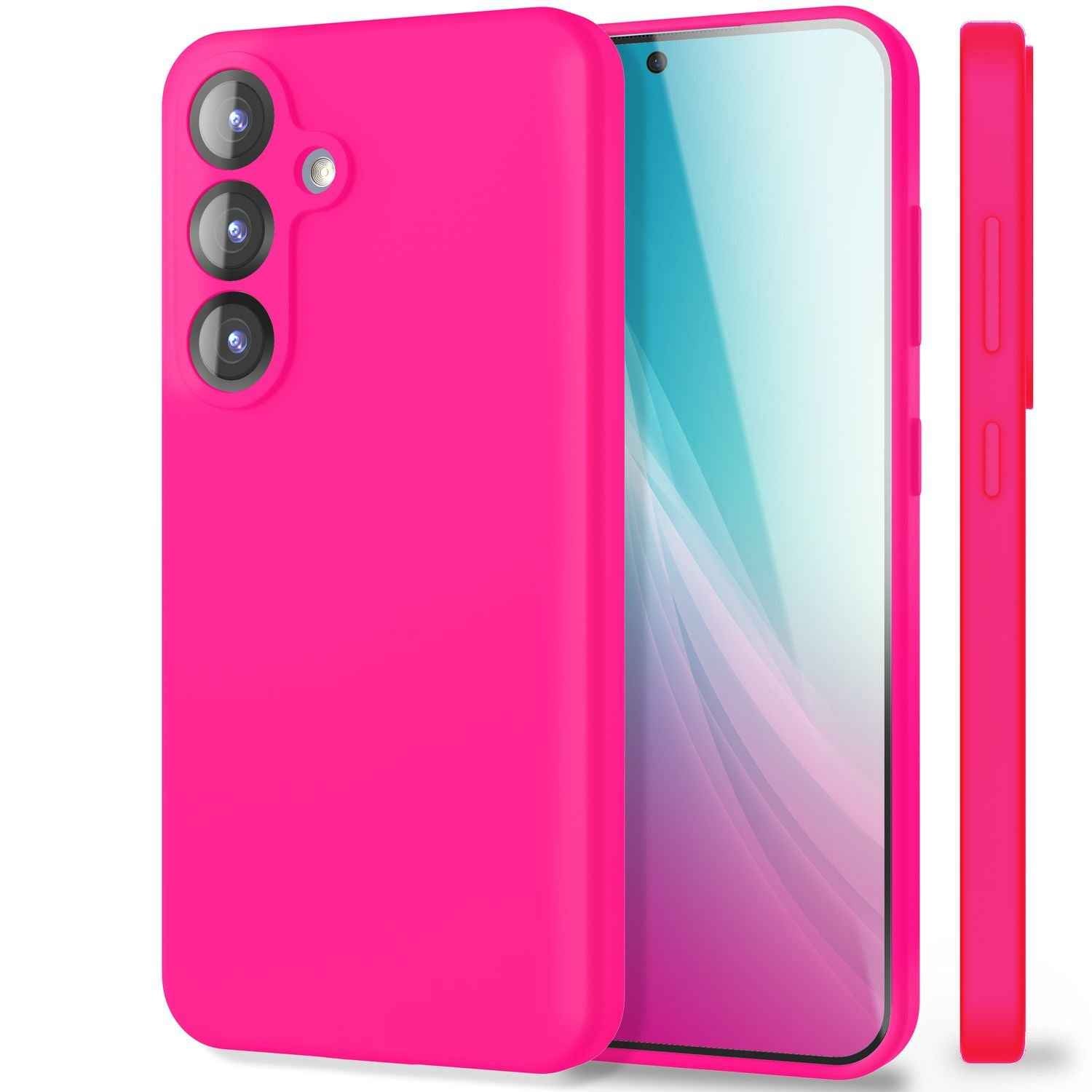 NALIA Phoenix für Samsung Galaxy S25 Hülle, Abwischbare Weiche Schutzhülle aus Flüssigsilikon, Mikrofaser Innenfutter, Rutschfeste Handyhülle, Seidige Silikonhülle