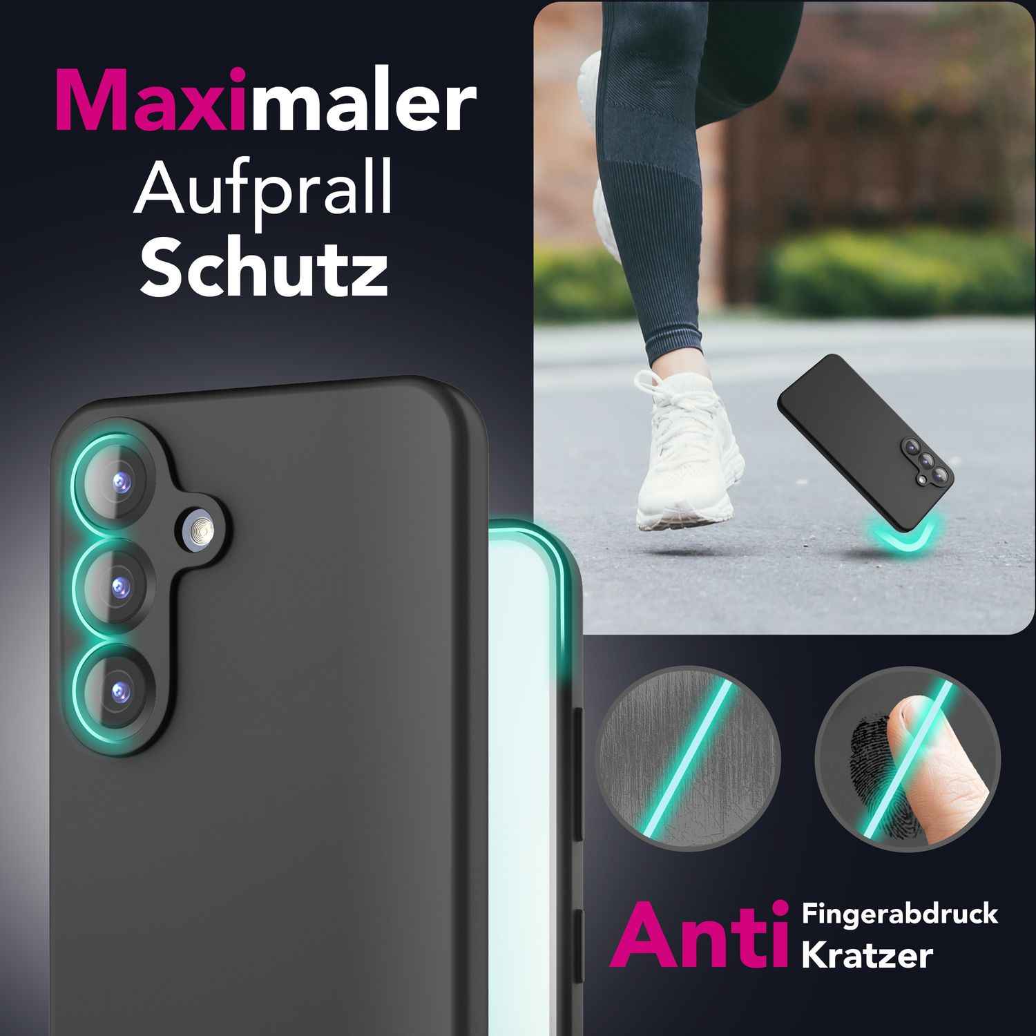 NALIA Phoenix für Samsung Galaxy S25 Hülle, Abwischbare Weiche Schutzhülle aus Flüssigsilikon, Mikrofaser Innenfutter, Rutschfeste Handyhülle, Seidige Silikonhülle