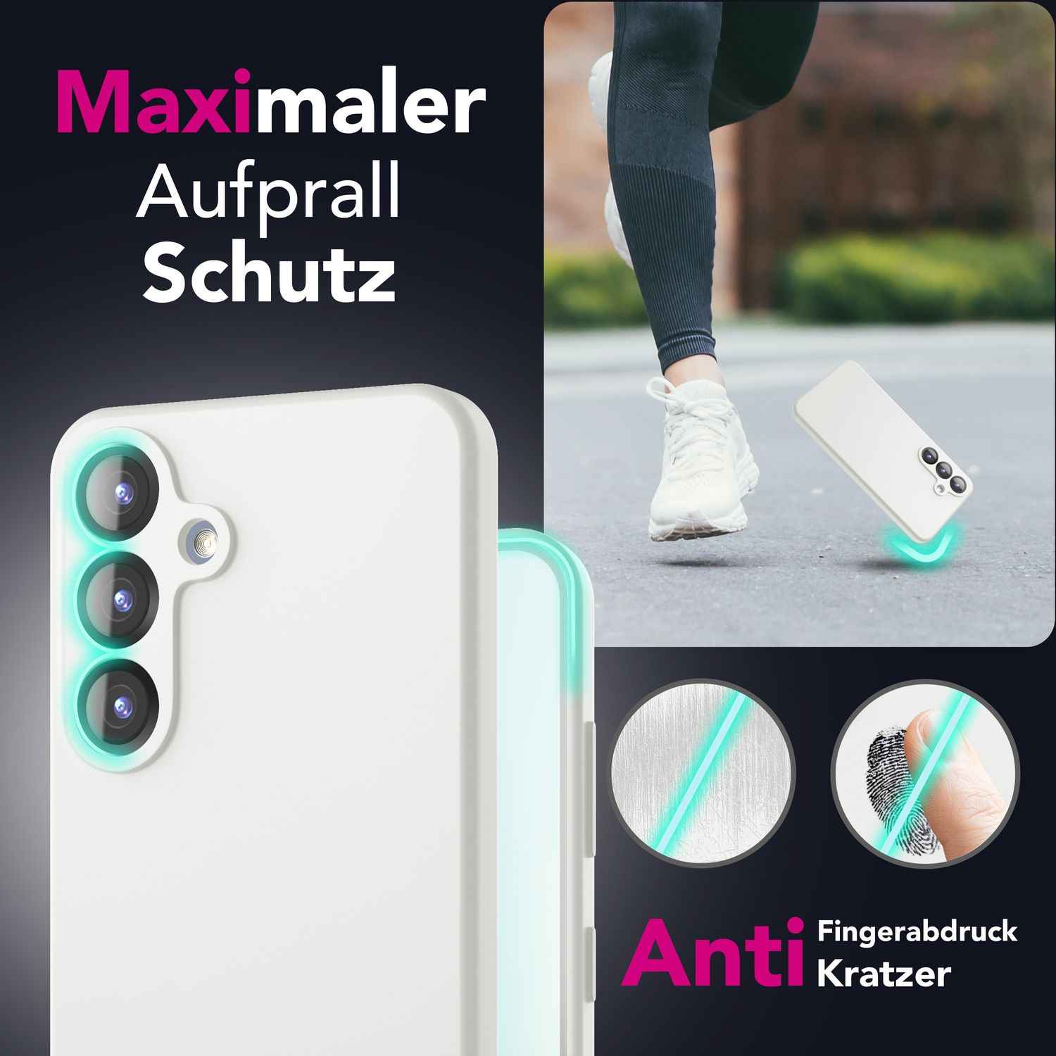 NALIA Phoenix für Samsung Galaxy S25 Hülle, Abwischbare Weiche Schutzhülle aus Flüssigsilikon, Mikrofaser Innenfutter, Rutschfeste Handyhülle, Seidige Silikonhülle