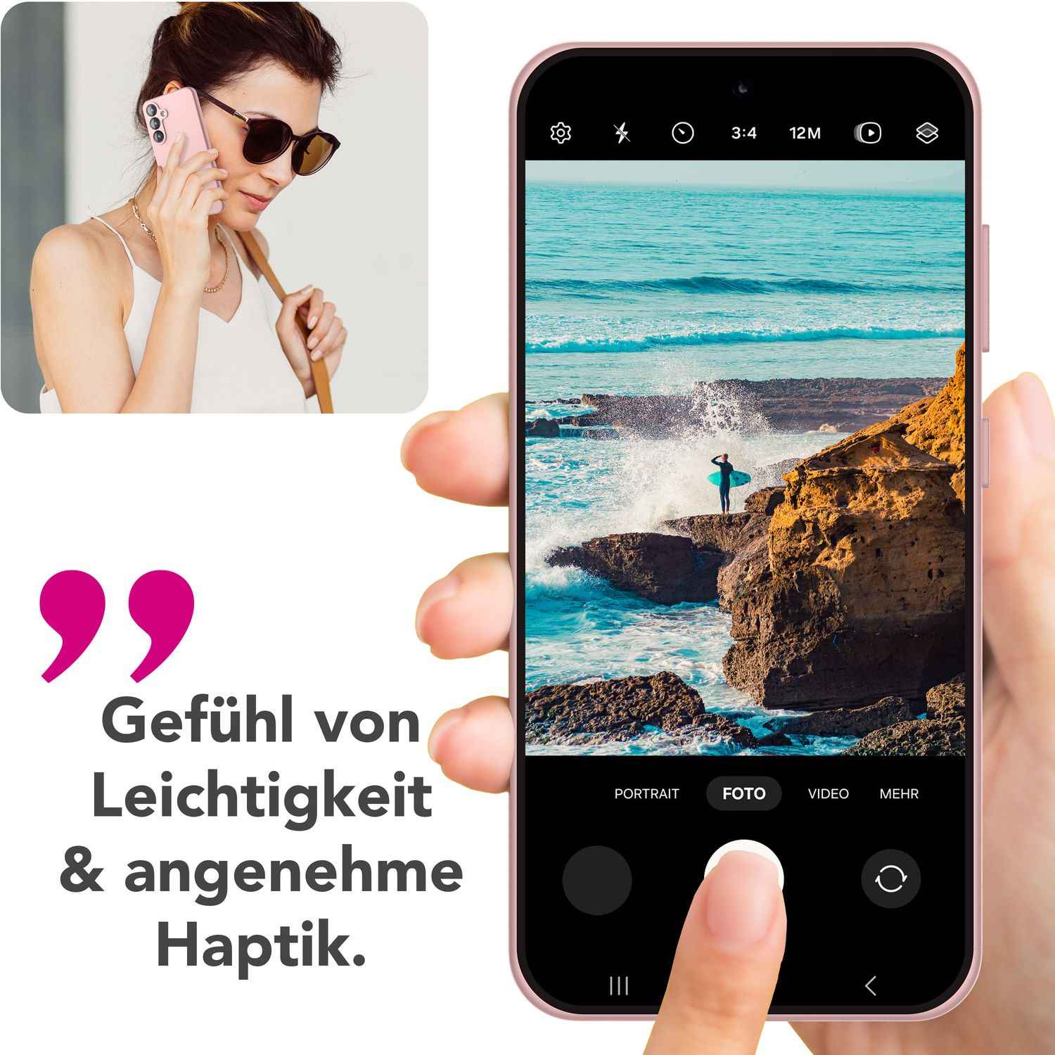 NALIA Phoenix für Samsung Galaxy S25 Hülle, Abwischbare Weiche Schutzhülle aus Flüssigsilikon, Mikrofaser Innenfutter, Rutschfeste Handyhülle, Seidige Silikonhülle