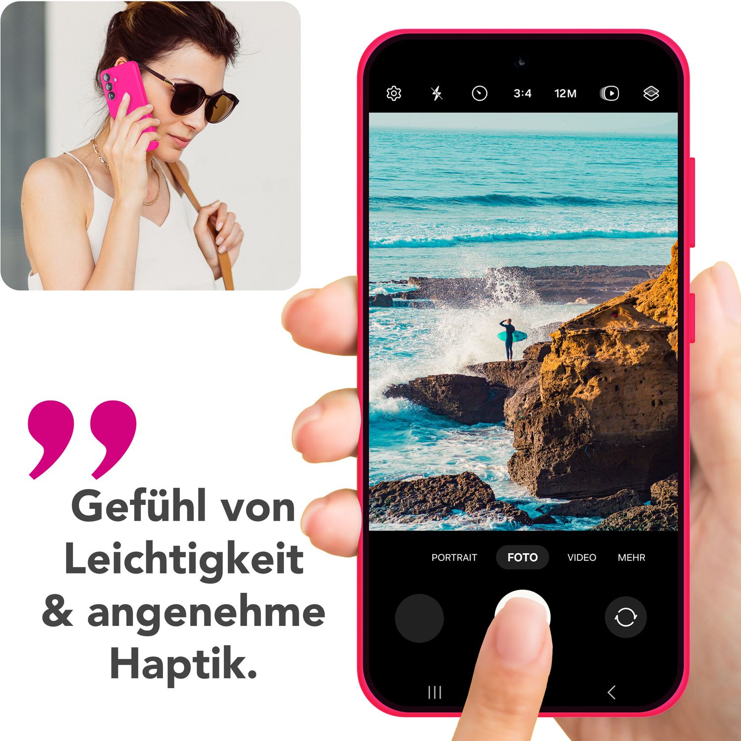 Silikonhülle für Samsung Galaxy S25 abwischbar rutschfest Flüssigsilikon