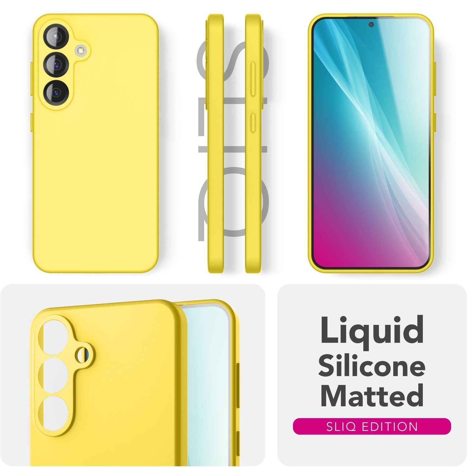 NALIA Phoenix für Samsung Galaxy S25 Hülle, Abwischbare Weiche Schutzhülle aus Flüssigsilikon, Mikrofaser Innenfutter, Rutschfeste Handyhülle, Seidige Silikonhülle