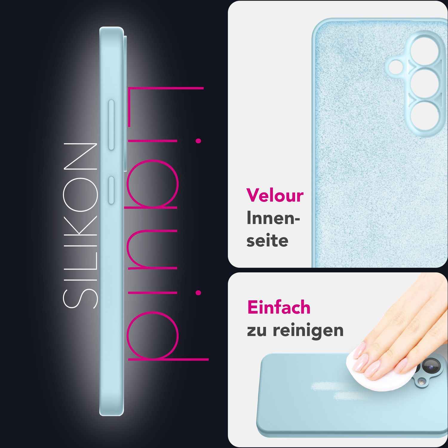NALIA Phoenix für Samsung Galaxy S25 Plus Hülle, Abwischbare Geschmeidige Flüssigsilikon Handyhülle, Inneres Mikrofaser-Futter, Samtig Weiche Silikon Schutzhülle