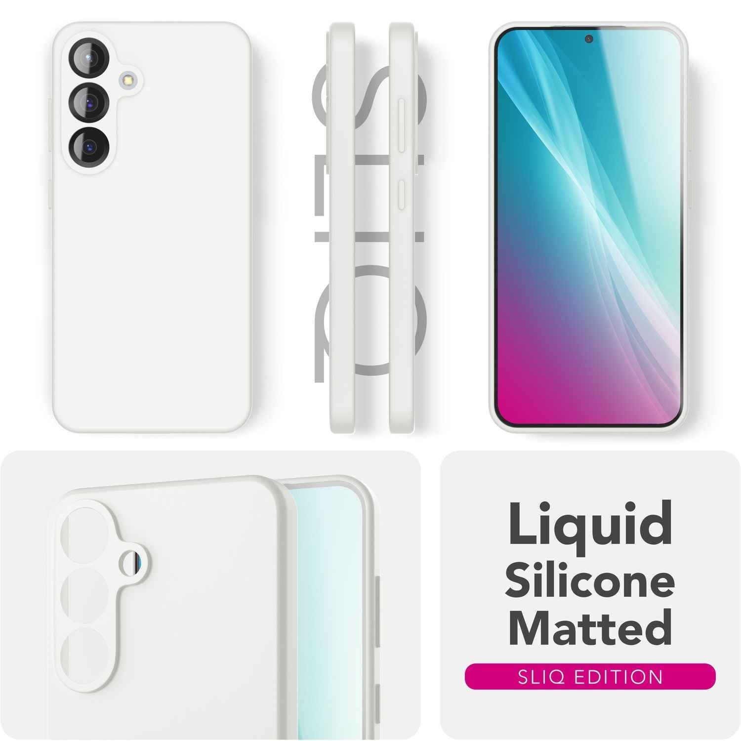 NALIA Phoenix für Samsung Galaxy S25 Plus Hülle, Abwischbare Geschmeidige Flüssigsilikon Handyhülle, Inneres Mikrofaser-Futter, Samtig Weiche Silikon Schutzhülle