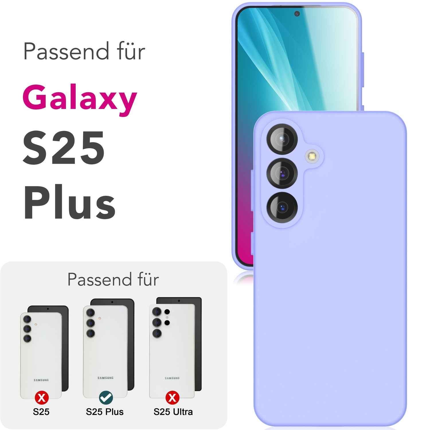 NALIA Phoenix für Samsung Galaxy S25 Plus Hülle, Abwischbare Geschmeidige Flüssigsilikon Handyhülle, Inneres Mikrofaser-Futter, Samtig Weiche Silikon Schutzhülle
