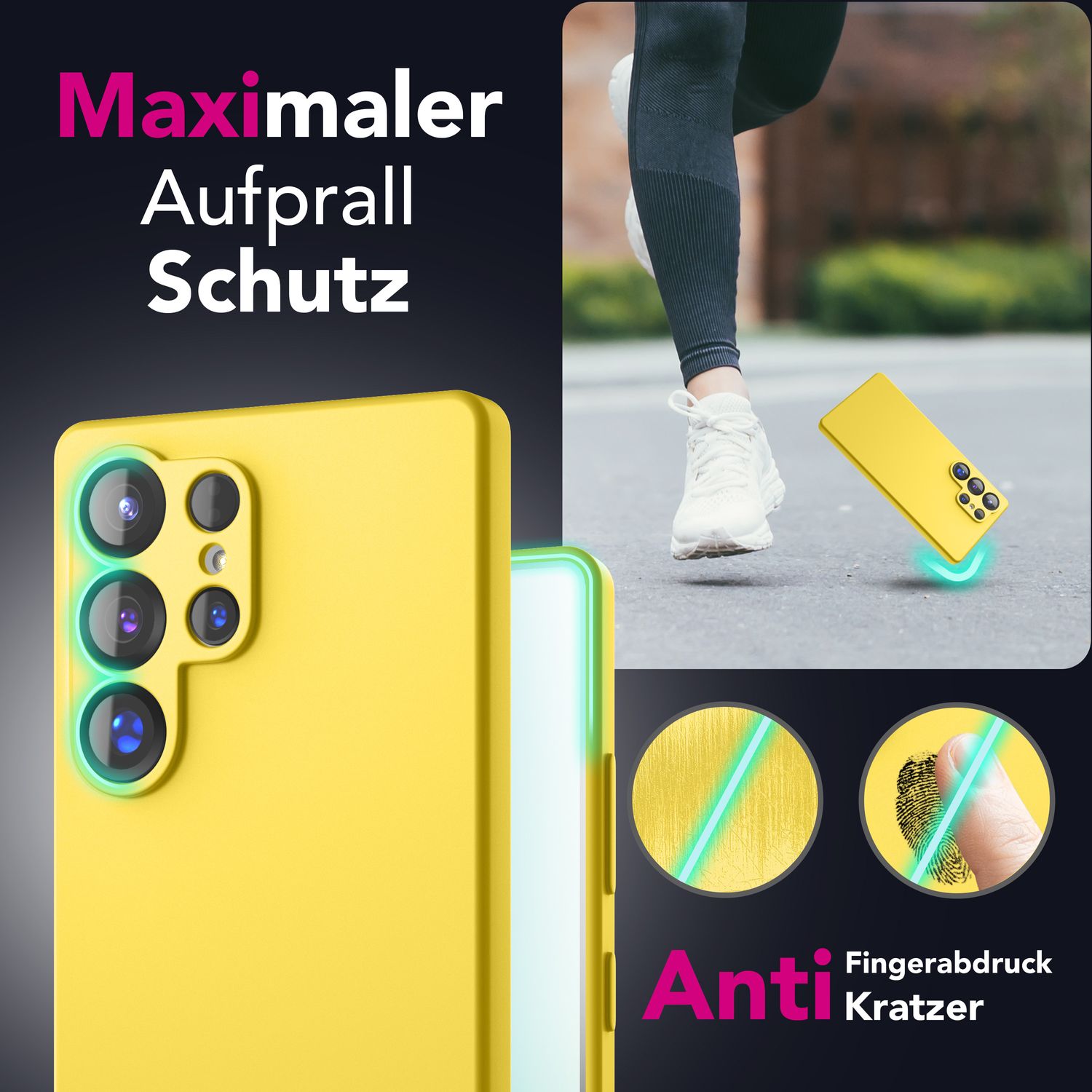 Silikonhülle für Samsung Galaxy S25 Ultra Flüssigsilikon samt-weich abwischbar