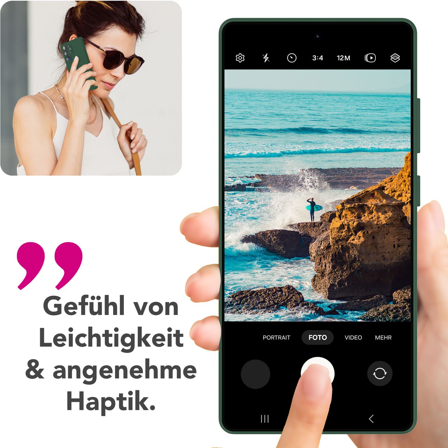 Silikonhülle für Samsung Galaxy S25 Ultra Flüssigsilikon samt-weich abwischbar