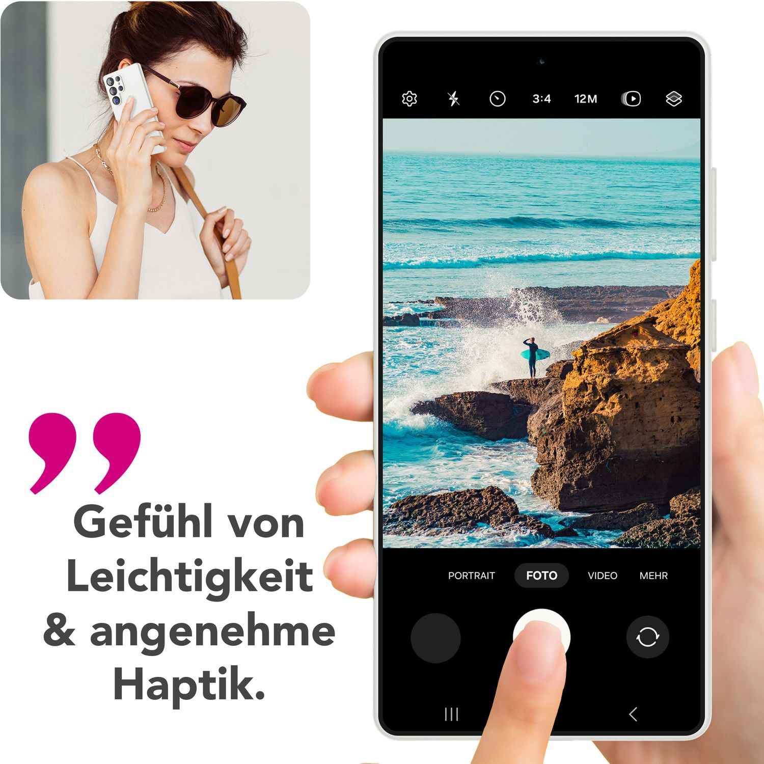 NALIA Phoenix für Samsung Galaxy S25 Ultra Hülle, Abwischbare Samt-Weiche Flüssigsilikon Handyhülle, Mikrofaser-Innenfutter, Dünne Rutschfeste Silikon Schutzhülle