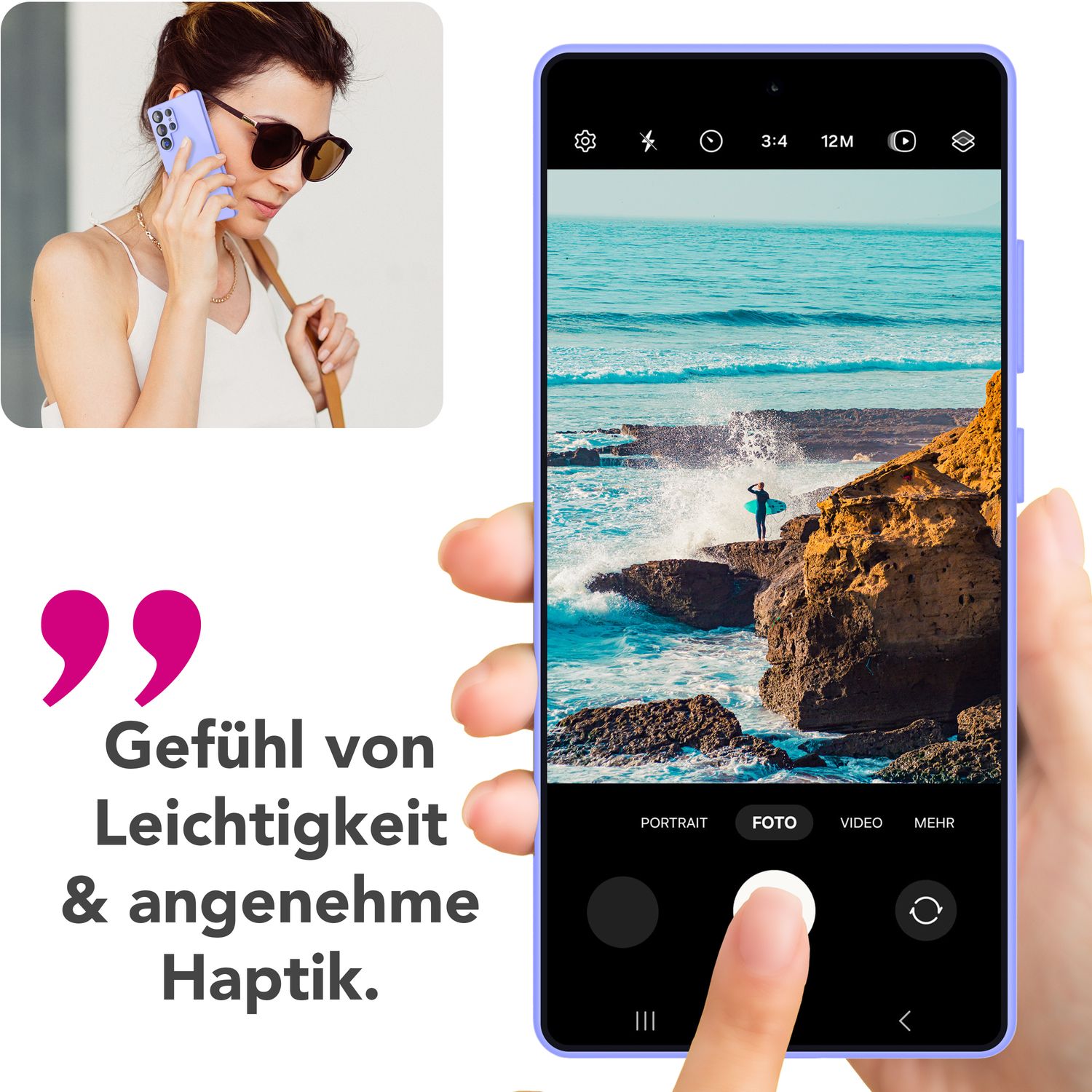 Silikonhülle für Samsung Galaxy S25 Ultra Flüssigsilikon samt-weich abwischbar