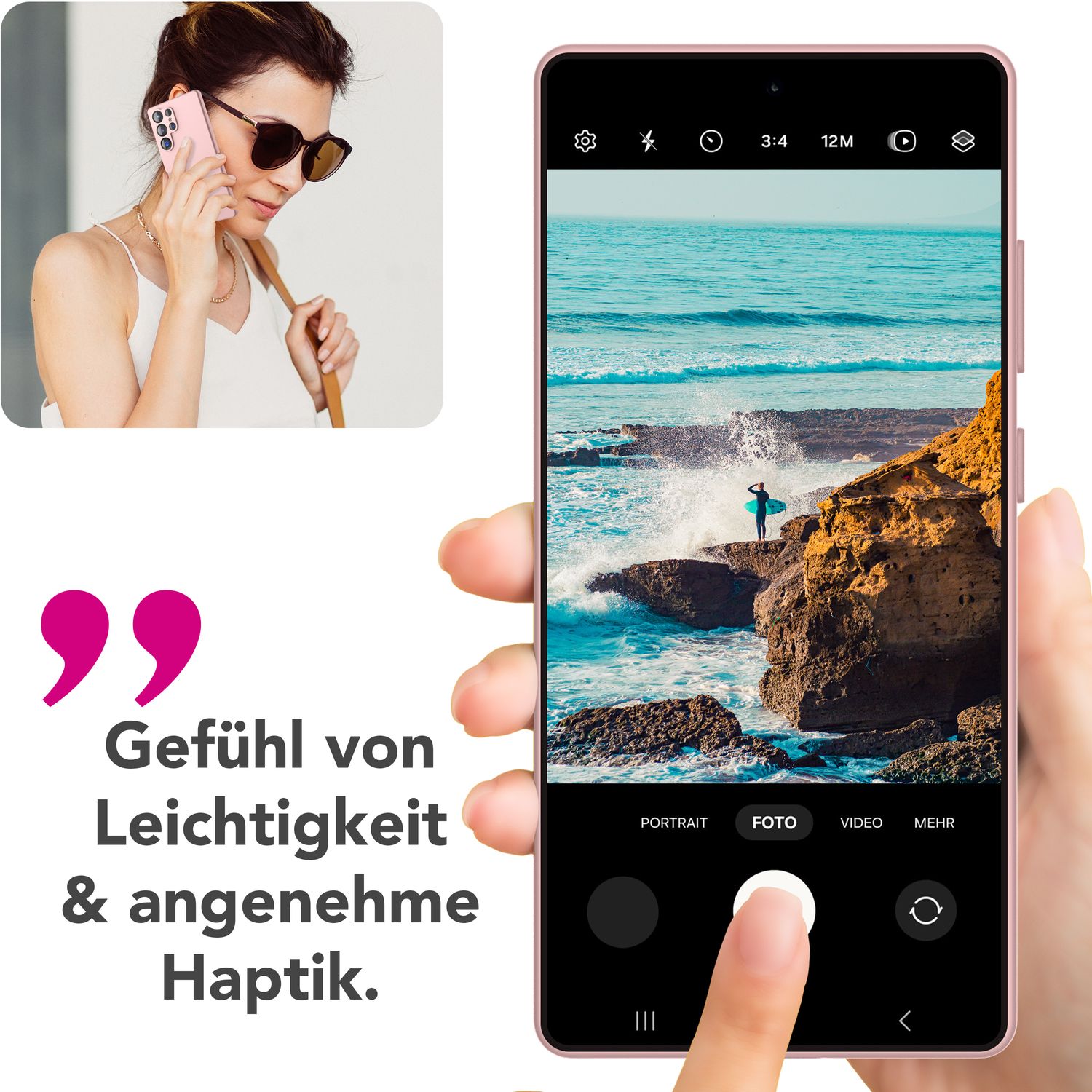 Silikonhülle für Samsung Galaxy S25 Ultra Flüssigsilikon samt-weich abwischbar