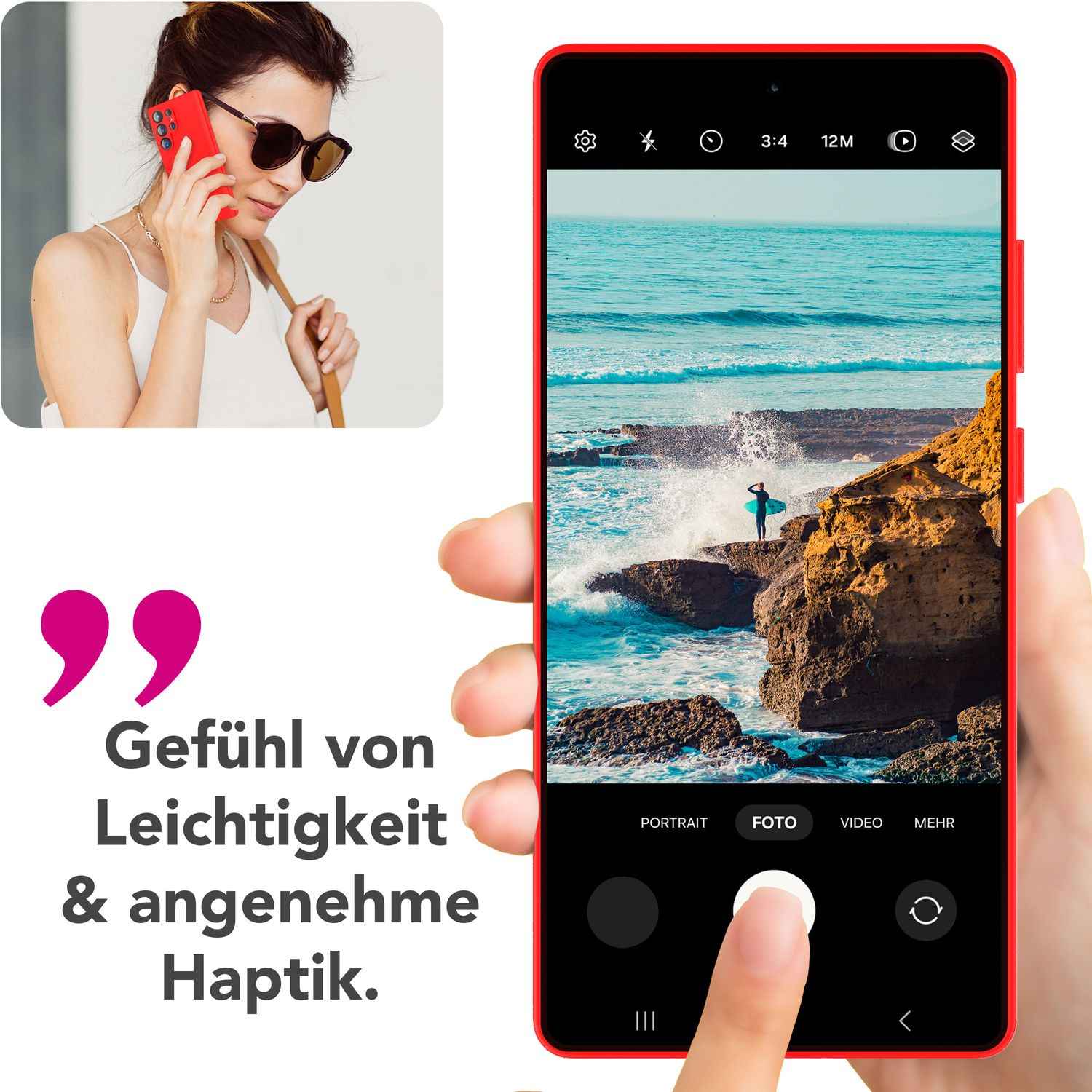 NALIA Phoenix für Samsung Galaxy S25 Ultra Hülle, Abwischbare Samt-Weiche Flüssigsilikon Handyhülle, Mikrofaser-Innenfutter, Dünne Rutschfeste Silikon Schutzhülle