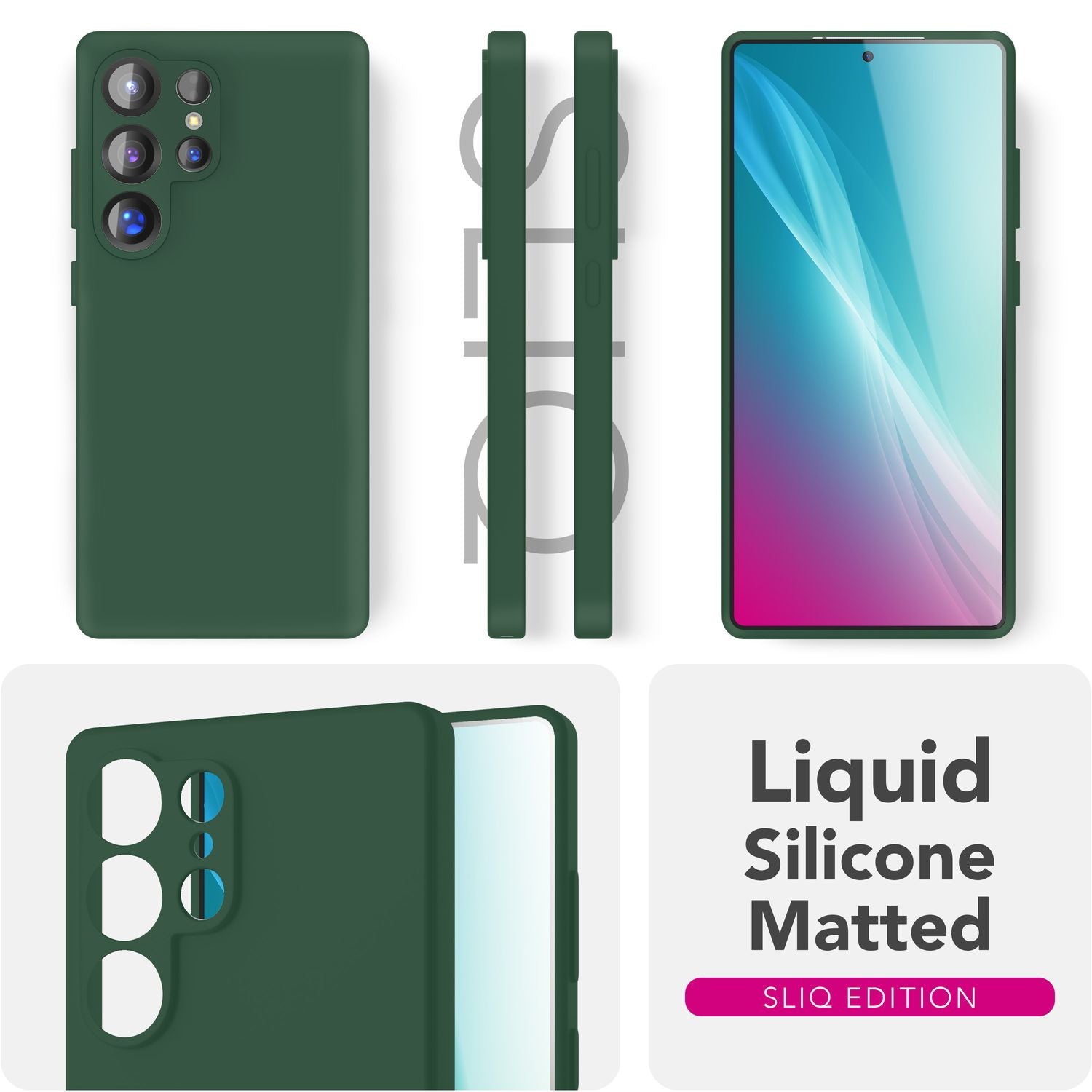 Silikonhülle für Samsung Galaxy S25 Ultra Flüssigsilikon samt-weich abwischbar