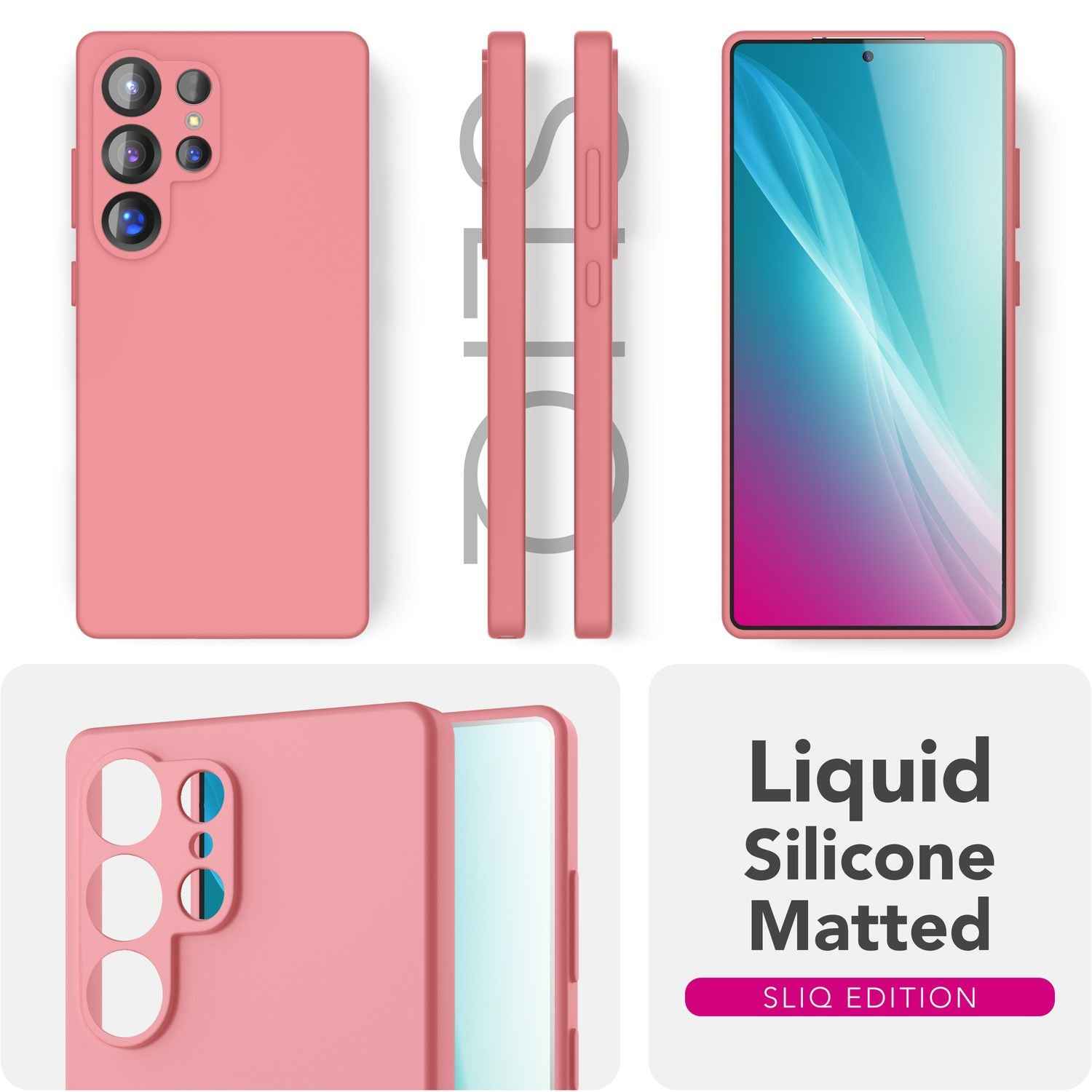 NALIA Phoenix für Samsung Galaxy S25 Ultra Hülle, Abwischbare Samt-Weiche Flüssigsilikon Handyhülle, Mikrofaser-Innenfutter, Dünne Rutschfeste Silikon Schutzhülle