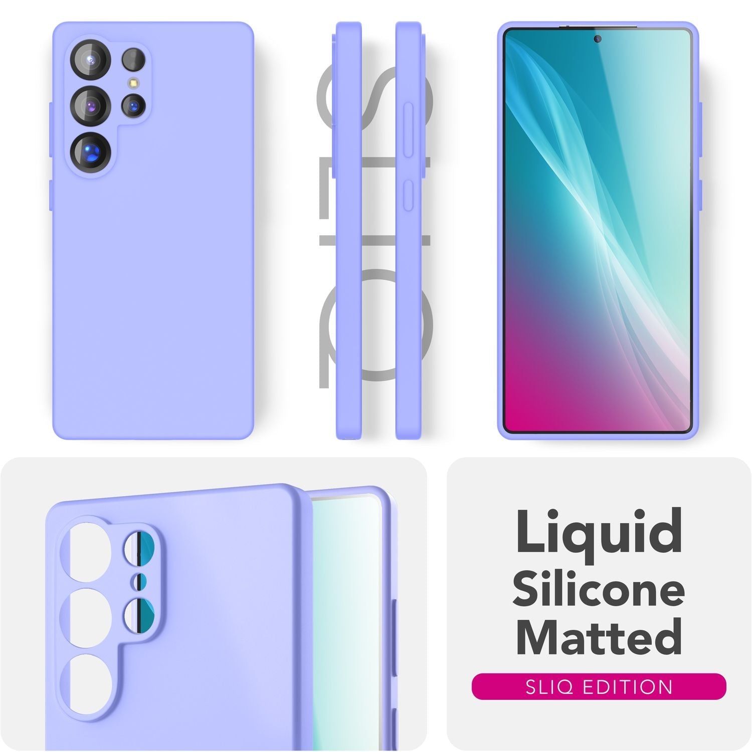 Silikonhülle für Samsung Galaxy S25 Ultra Flüssigsilikon samt-weich abwischbar