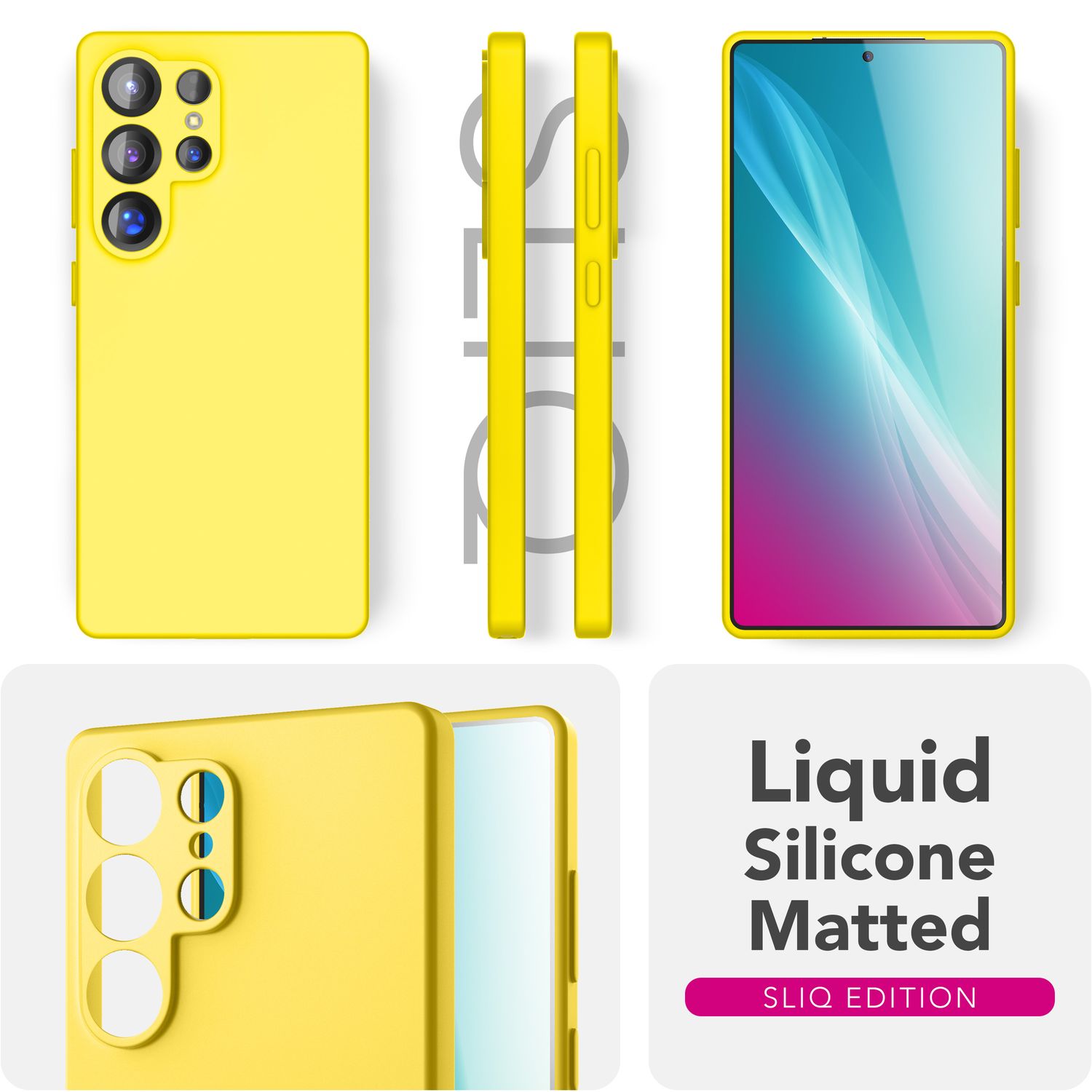 Silikonhülle für Samsung Galaxy S25 Ultra Flüssigsilikon samt-weich abwischbar