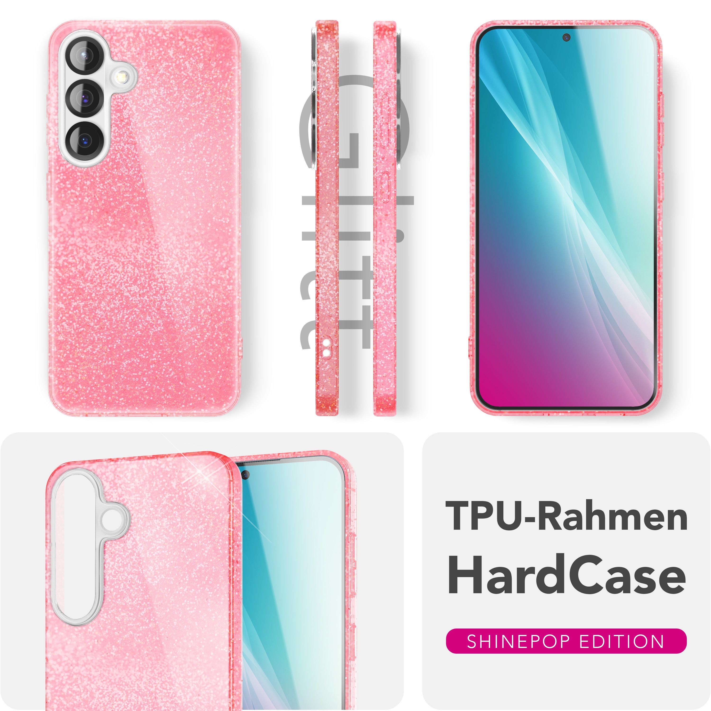 Handyhülle Glitzer für Samsung Galaxy S25 TPU glänzend | NALIA Berlin