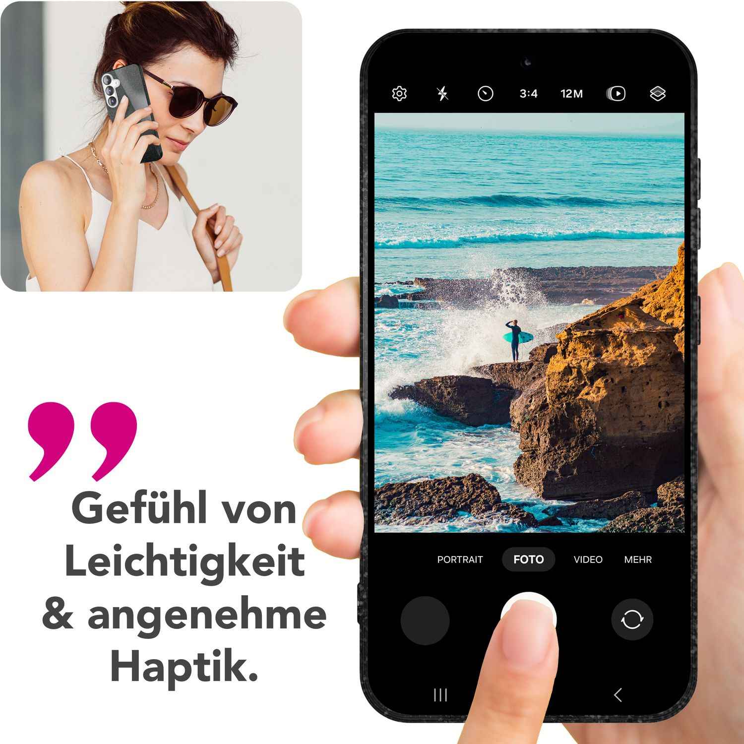 NALIA ShinePop für Samsung Galaxy S25 Hülle, Glänzende Glamour Glitzerhülle, Stabile Funkelnde Silikonhülle, Diamant Strass Glitzer Schutzhülle, Glitter Handyhülle
