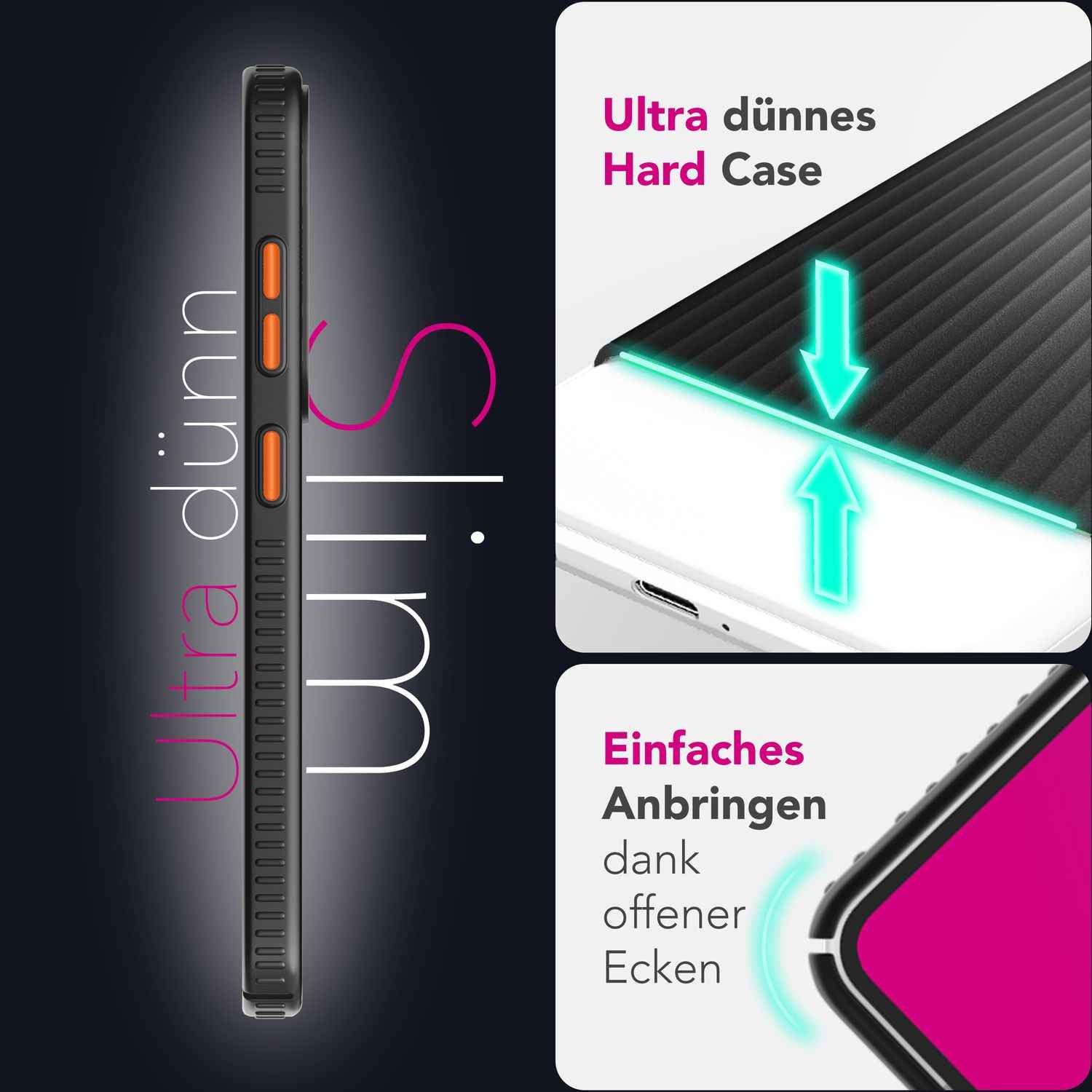 NALIA Nova für Samsung Galaxy S25 Ultra Hülle, Dünnes Hardcover in Metall Optik, mit Wellenstruktur Rillen Design, Rutschfeste Anti-Fingerabdruck Schutzhülle