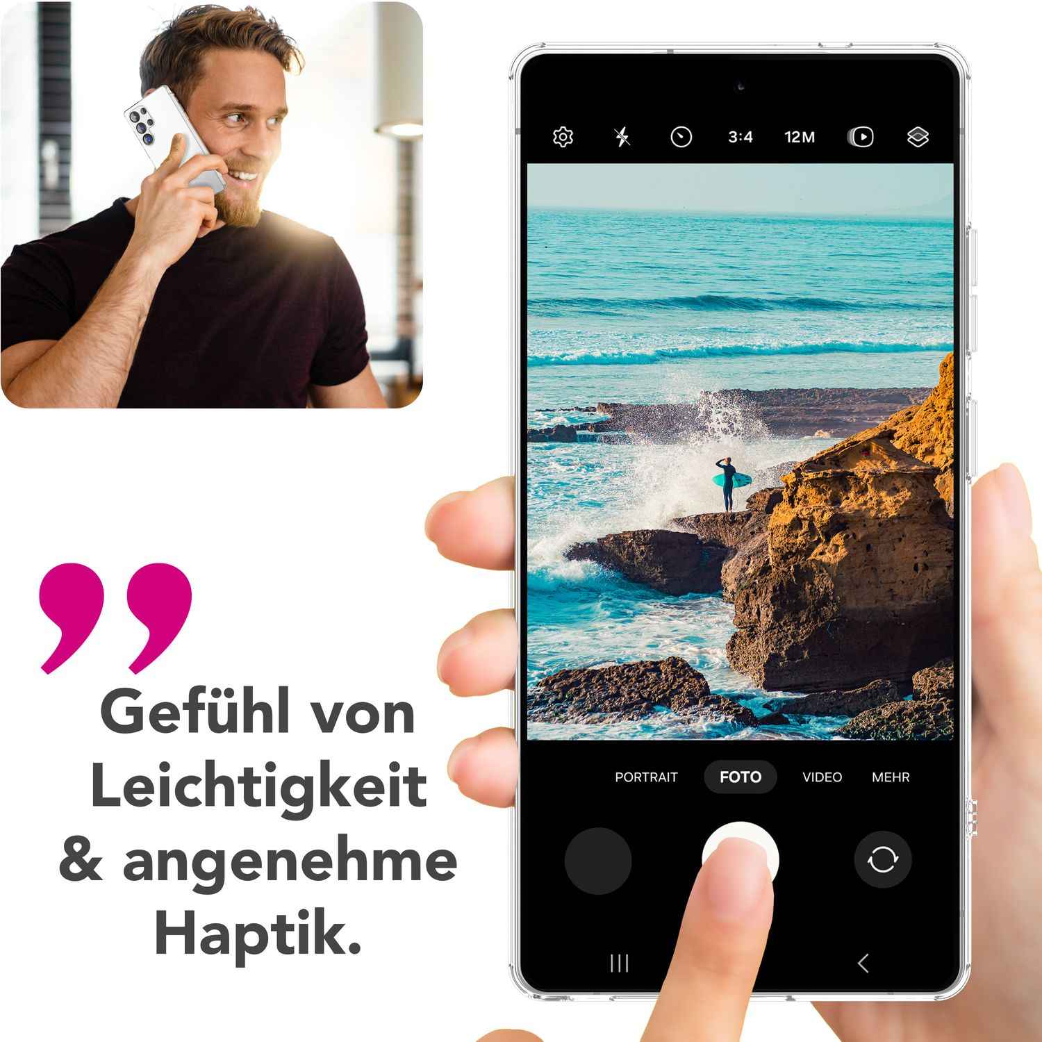 NALIA Blyss für Samsung Galaxy S25 Ultra Hülle, Hochtransparente Kratzfeste Handyhülle, Harte Robuste Rückseite und Anti-Schock Silikon-Rahmen, Klare Schutzhülle, Anti-Gelb Effekt