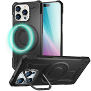 NALIA Granite für iPhone 16 Pro Hülle [für MagSafe], Extrem Robuster Panzerschutz, Starker MagPower Magnet, Schock- und Bruchsicher, Kamera-Standfuß