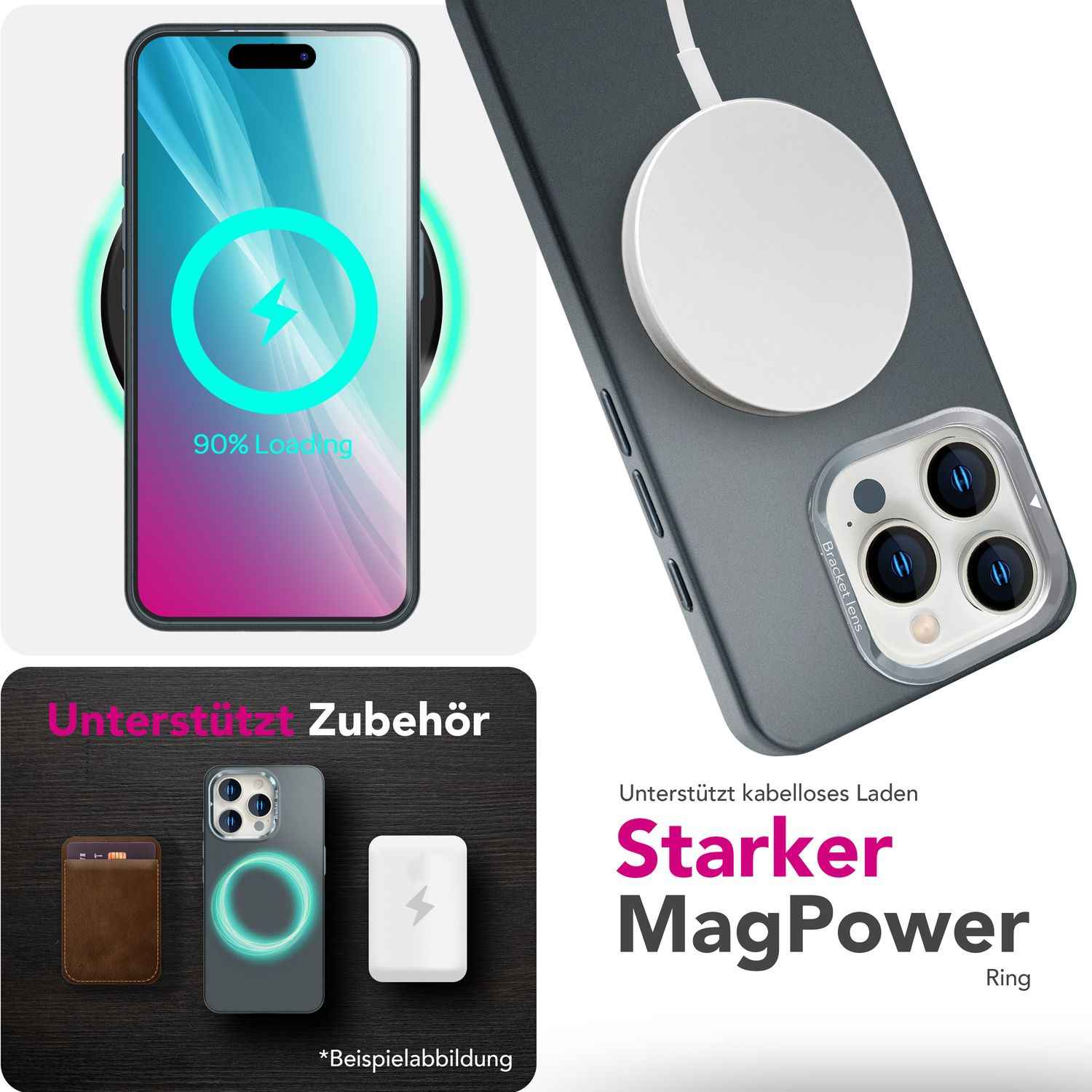 NALIA Overland für iPhone 16 Pro Hülle [für MagSafe], Ultra-Dünnes Hardcase, Unsichtbarer Magnetring, Kamera-Ständer, Mattes Finish, Leicht & Schlank, Schutzhülle