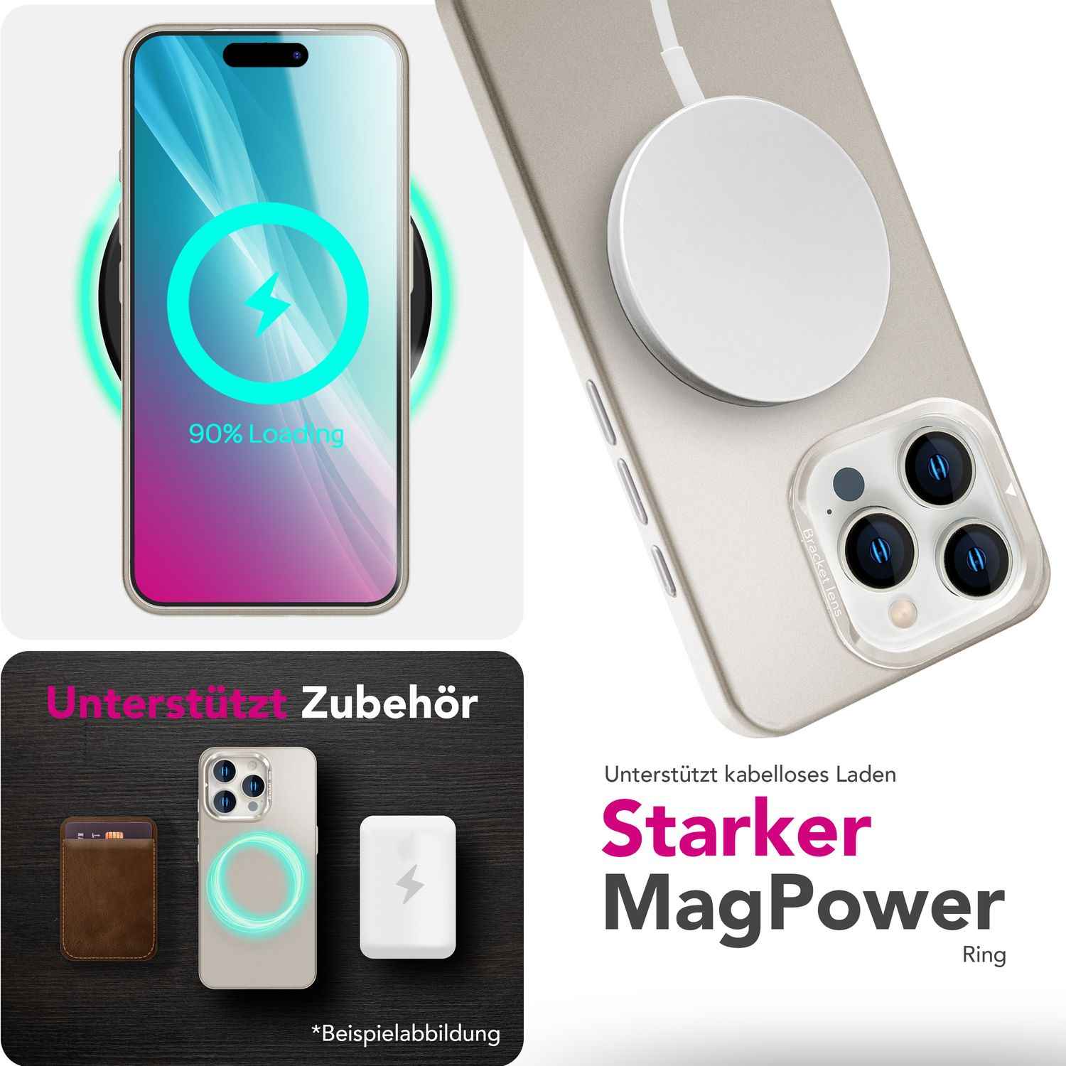 NALIA Overland für iPhone 16 Pro Max Hülle [für MagSafe], Ultra-Flaches Hardcase, Versteckter Magnetring, Kamera Kickstand, Leicht & Dünn, Mattiertes Finish Design