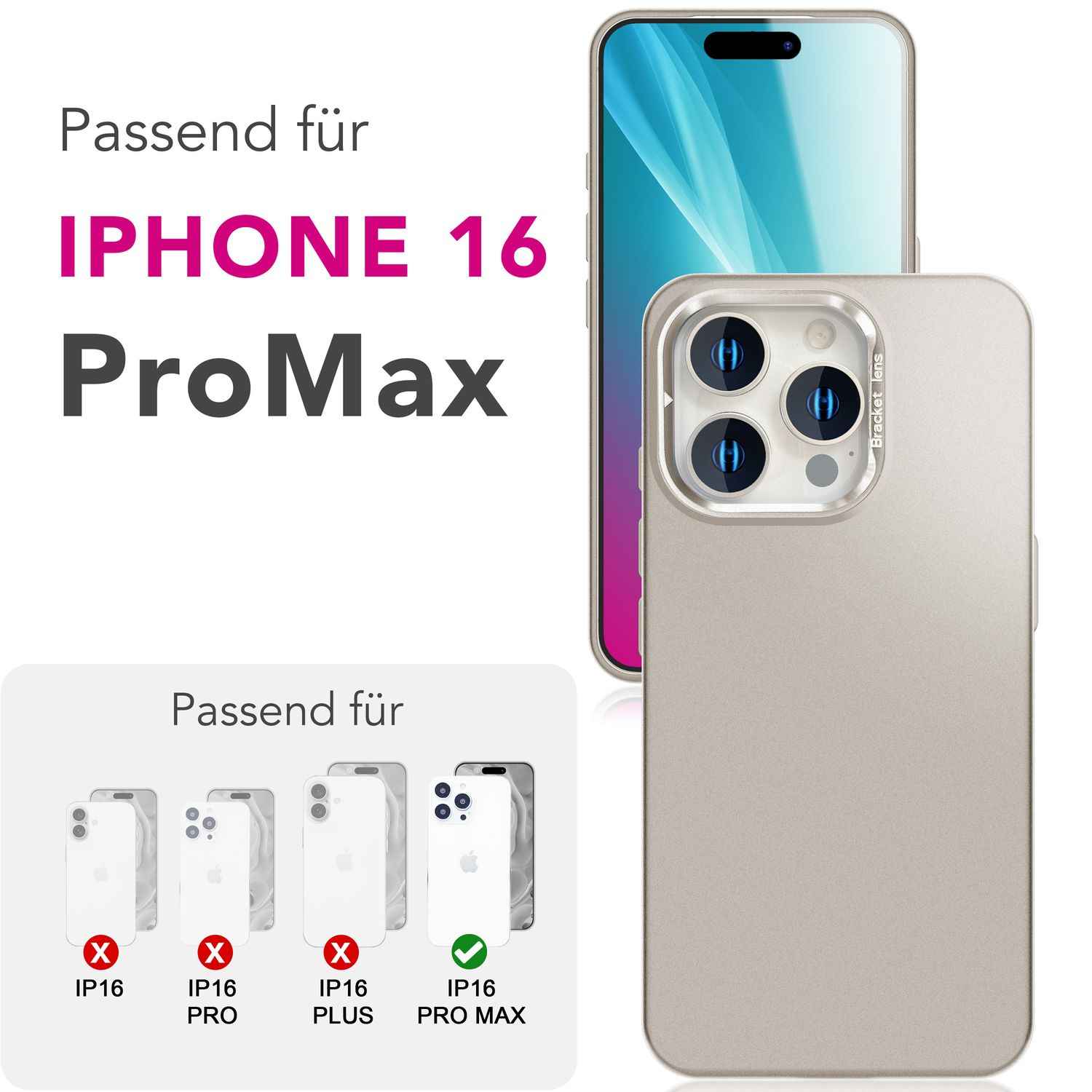 NALIA Overland für iPhone 16 Pro Max Hülle [für MagSafe], Ultra-Flaches Hardcase, Versteckter Magnetring, Kamera Kickstand, Leicht & Dünn, Mattiertes Finish Design
