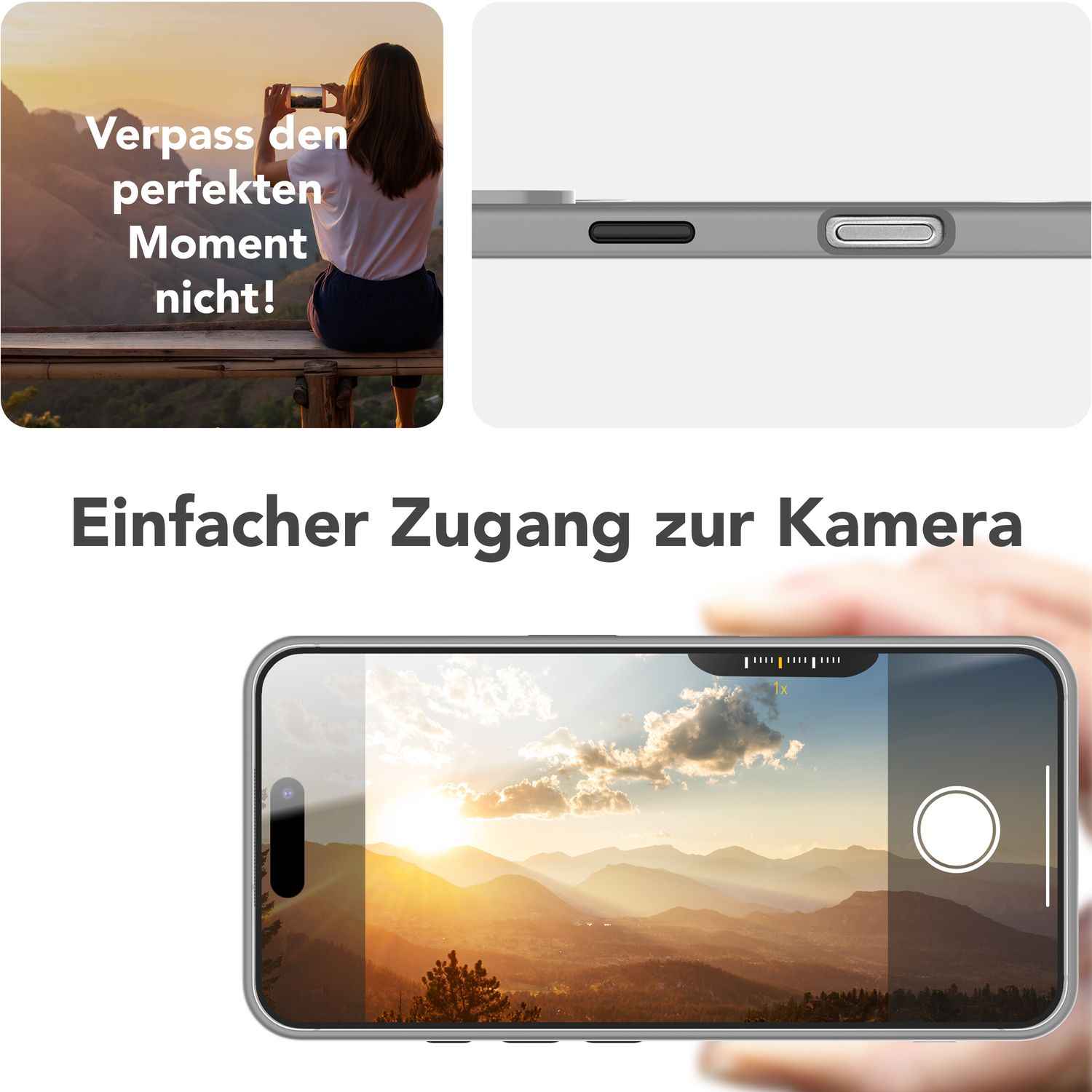NALIA Triton für iPhone 16 Pro Hülle [für MagSafe], Matt Transparentes Case mit Kickstand, Stoßfest & Kratzfest, Robuster TPU-Rahmen, Stabile Rückseite mit Magnetring