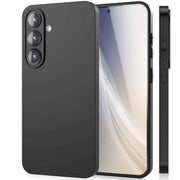 NALIA Strider für Samsung Galaxy S25 Hülle, Schwarze Silikonhülle, Mattierte Schlanke Schutzhülle, Strapazierfähige Dünne Handyhülle mit erhöhtem Kameraschutz und Tastenschutz