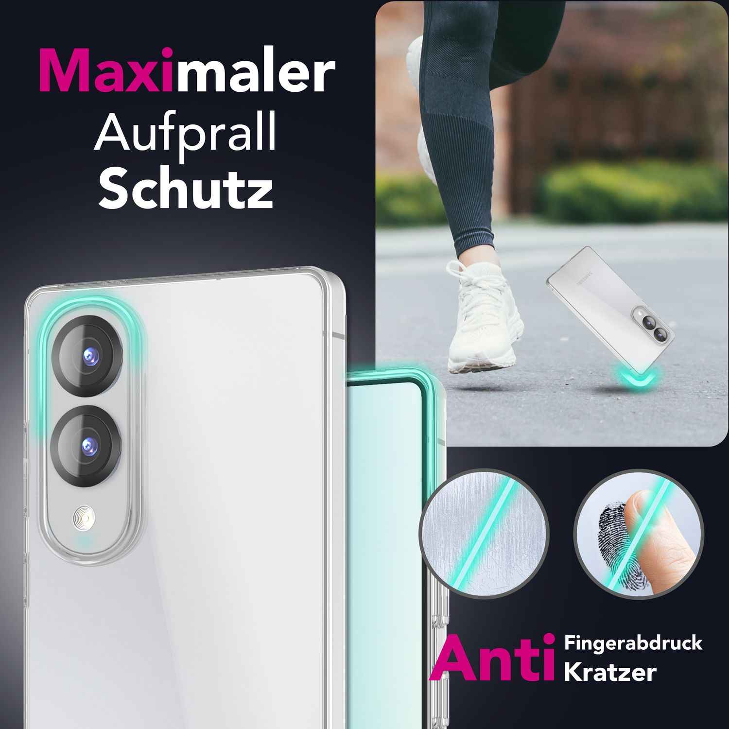 NALIA GLAZE Hülle für Samsung Galaxy S25 Edge – Kristallklare Silikonhülle, Strapazierfähig, Anti-Gelb Effekt, Klar Durchsichtig, TPU Schutzhülle, Robust & Flexibel, Transparent