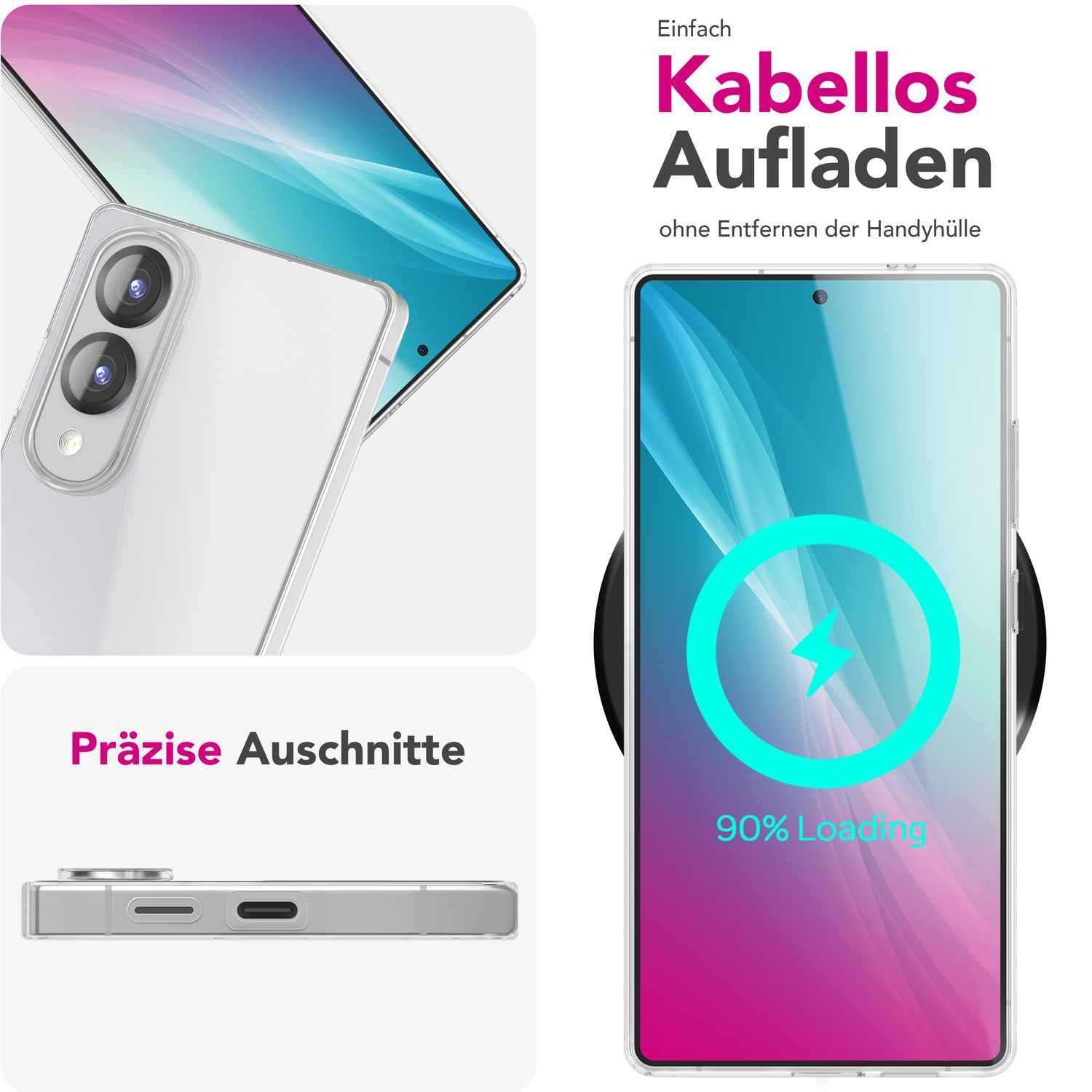 NALIA GLAZE Hülle für Samsung Galaxy S25 Edge – Kristallklare Silikonhülle, Strapazierfähig, Anti-Gelb Effekt, Klar Durchsichtig, TPU Schutzhülle, Robust & Flexibel, Transparent