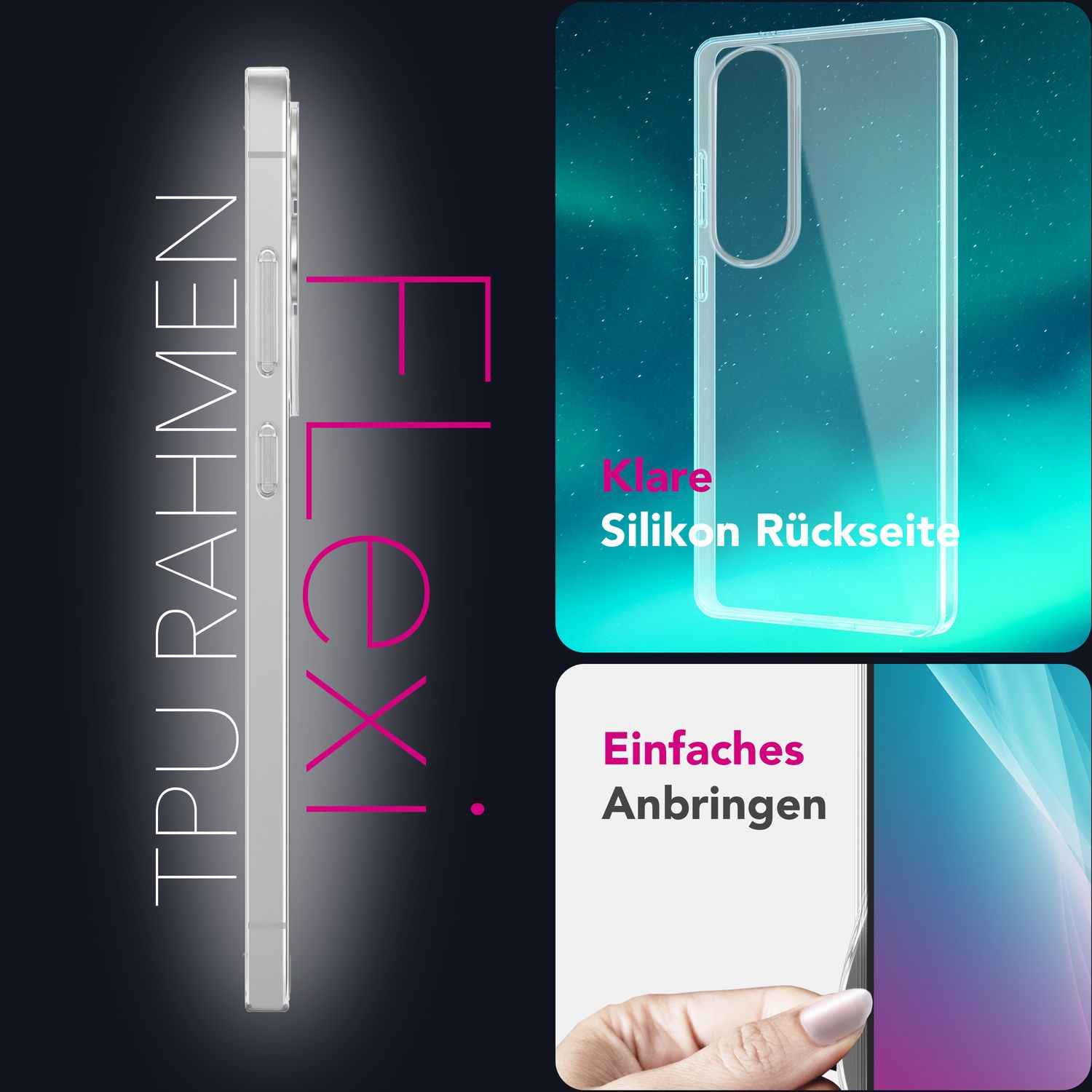 NALIA GLAZE Hülle für Samsung Galaxy S25 Edge – Kristallklare Silikonhülle, Strapazierfähig, Anti-Gelb Effekt, Klar Durchsichtig, TPU Schutzhülle, Robust & Flexibel, Transparent