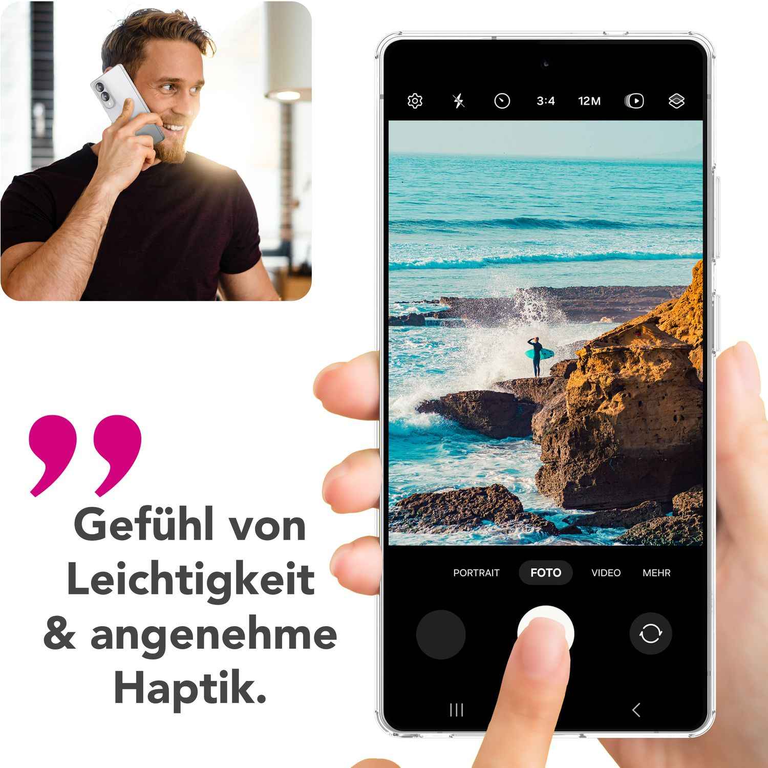 NALIA GLAZE Hülle für Samsung Galaxy S25 Edge – Kristallklare Silikonhülle, Strapazierfähig, Anti-Gelb Effekt, Klar Durchsichtig, TPU Schutzhülle, Robust & Flexibel, Transparent