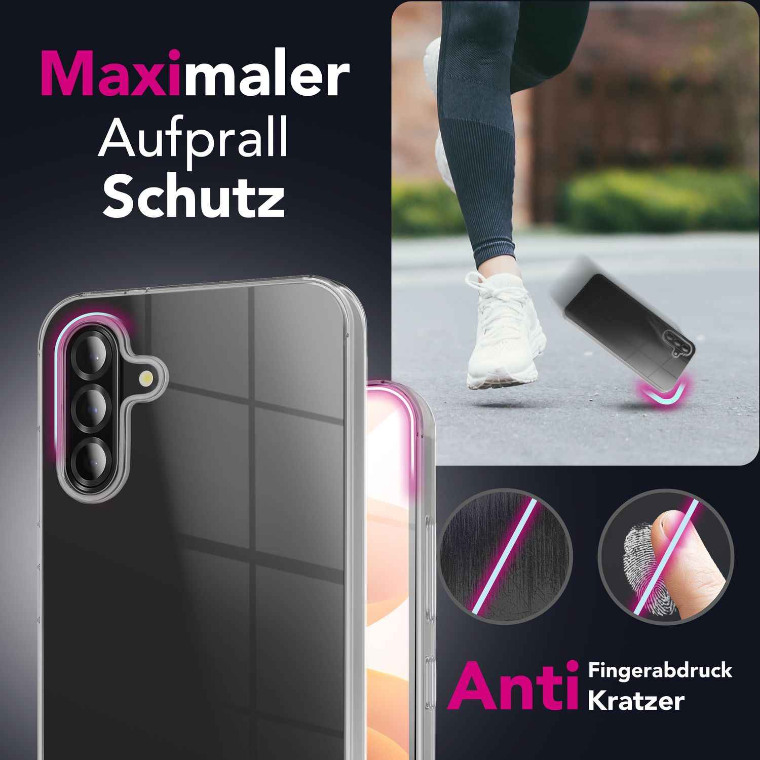 NALIA GLAZE Hülle für Samsung Galaxy A26 – Flexibles TPU Cover in Transparenz, Durchsichtig & Schlank, Passgenaue Silikon Schutzhülle, Dünn & Dezent, Strapazierfähige Handyhülle