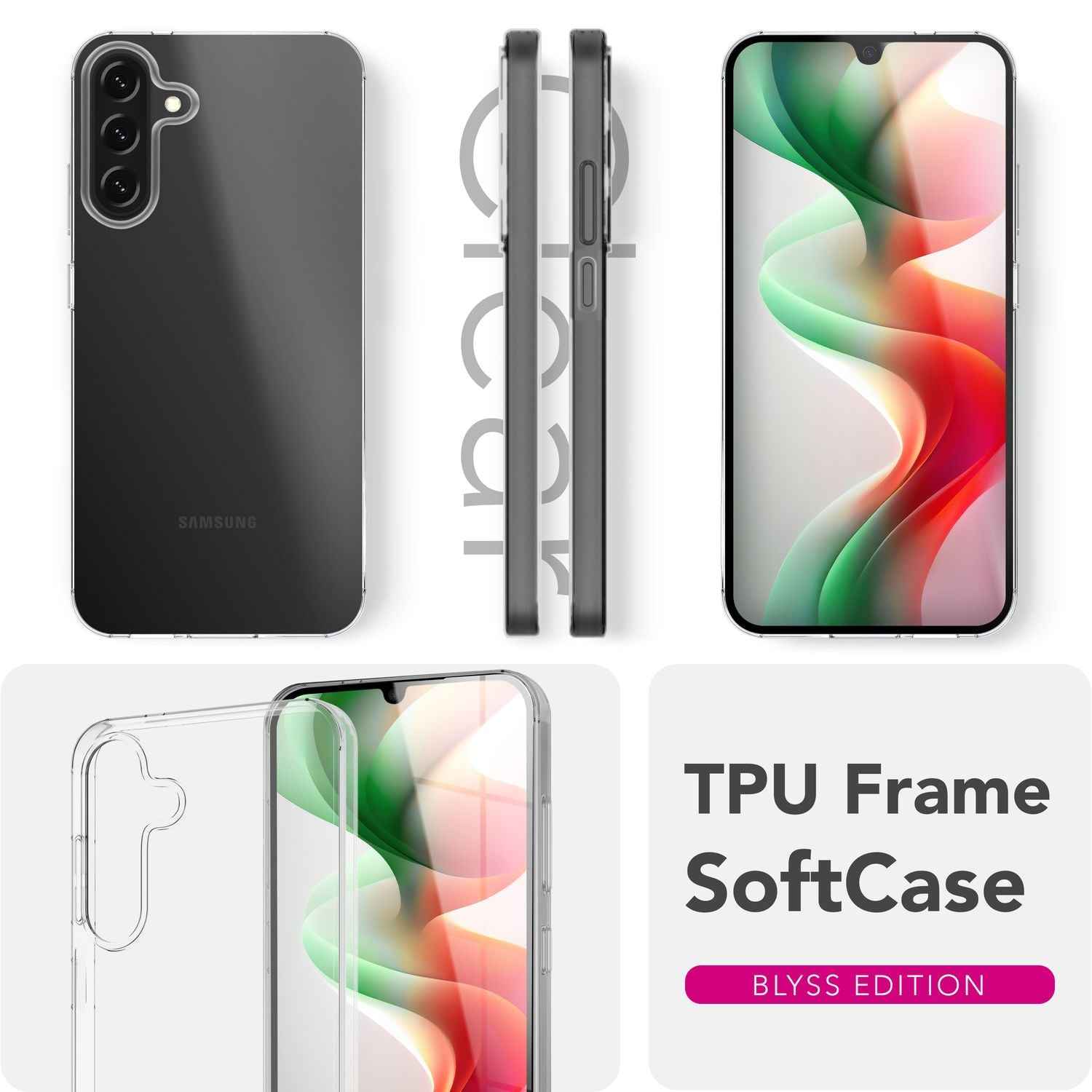 NALIA GLAZE Hülle für Samsung Galaxy A26 – Flexibles TPU Cover in Transparenz, Durchsichtig & Schlank, Passgenaue Silikon Schutzhülle, Dünn & Dezent, Strapazierfähige Handyhülle