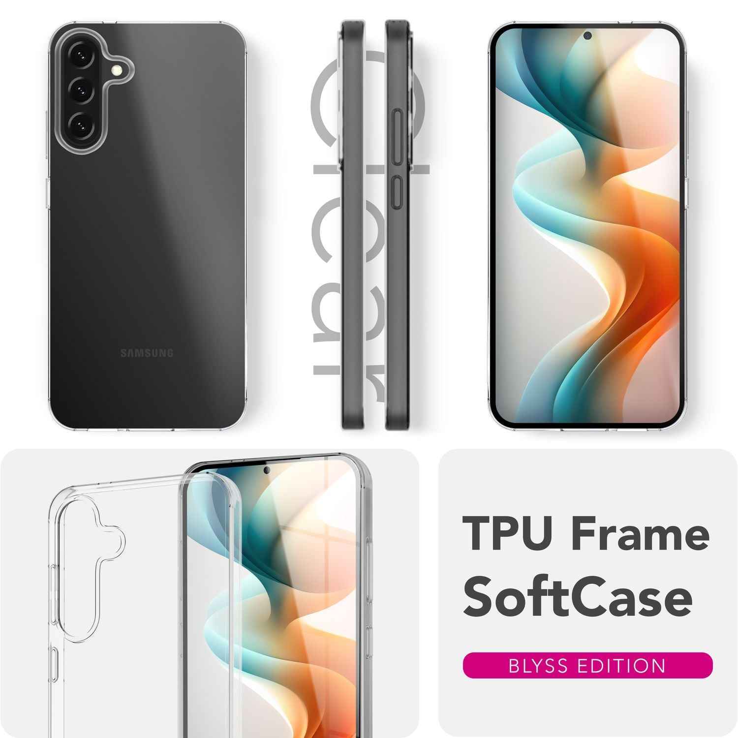 NALIA GLAZE Hülle für Samsung Galaxy A36 / Galaxy A56 – Klare TPU Silikon Schutzhülle, Flexibel & Schlank, Alltagsschutz Cover gegen Kratzer, Transparente Dezente Handyhülle