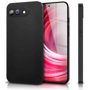 NALIA Strider Hülle für Google Pixel 9a – 1,28mm TPU Handyhülle Matt-Schwarz, Dünnes Softcase mit Staubschutz-Tasten, Kratzfestes Silikon Cover mit Grip, Schutzhülle im Slim Design