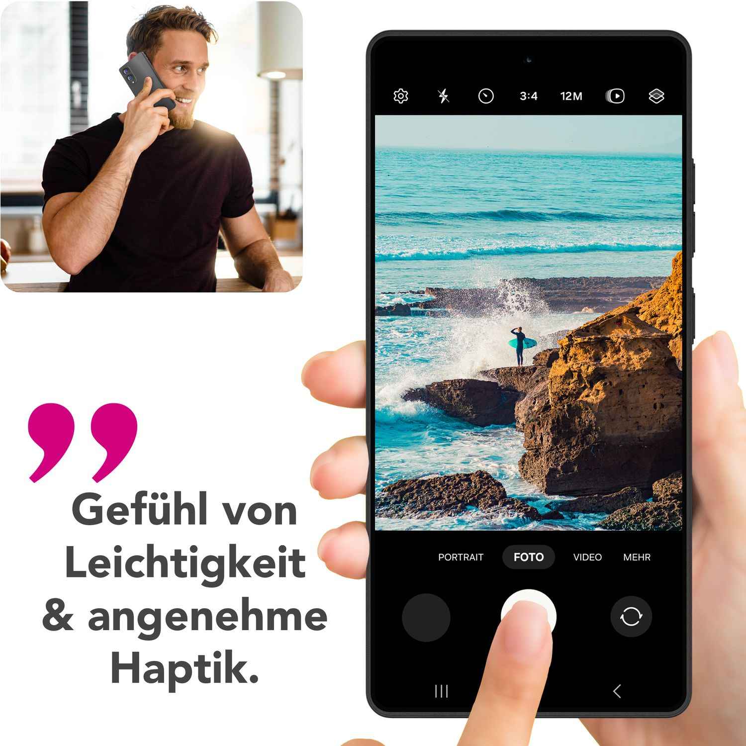 NALIA Phantom Hülle für Samsung Galaxy S25 Edge – Extrem Dünn 0,3mm, Mattiert, Anti-Fingerabdruck, Schlankes Hardcover, Federleicht, Ultra-Slim Handycover