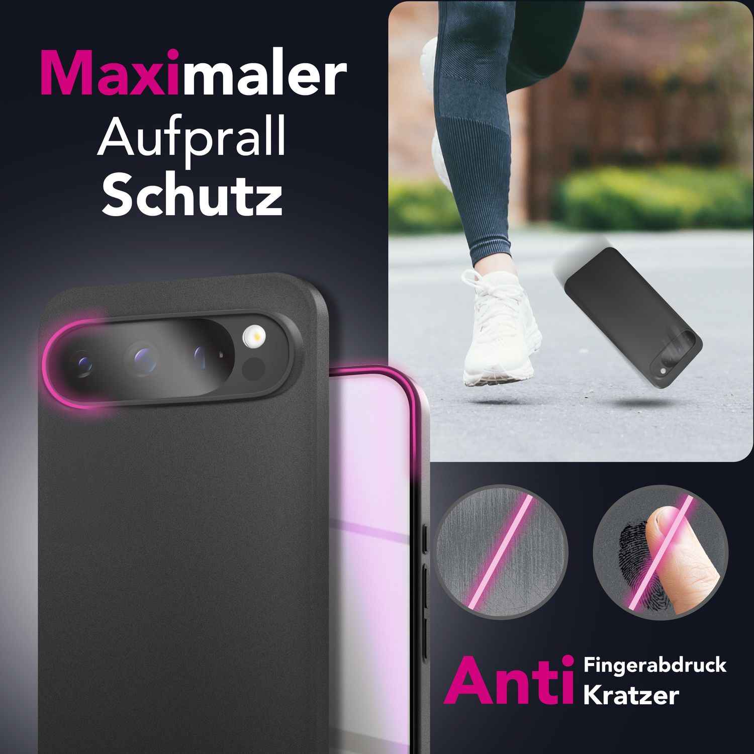 NALIA Phantom Hülle für Google Pixel 9 Pro XL – Extrem Dünnes 0,3mm Hardcase, Matte Schutzhülle im Sleek Design, Anti-Flecken Oberfläche, Leichte Handyhülle