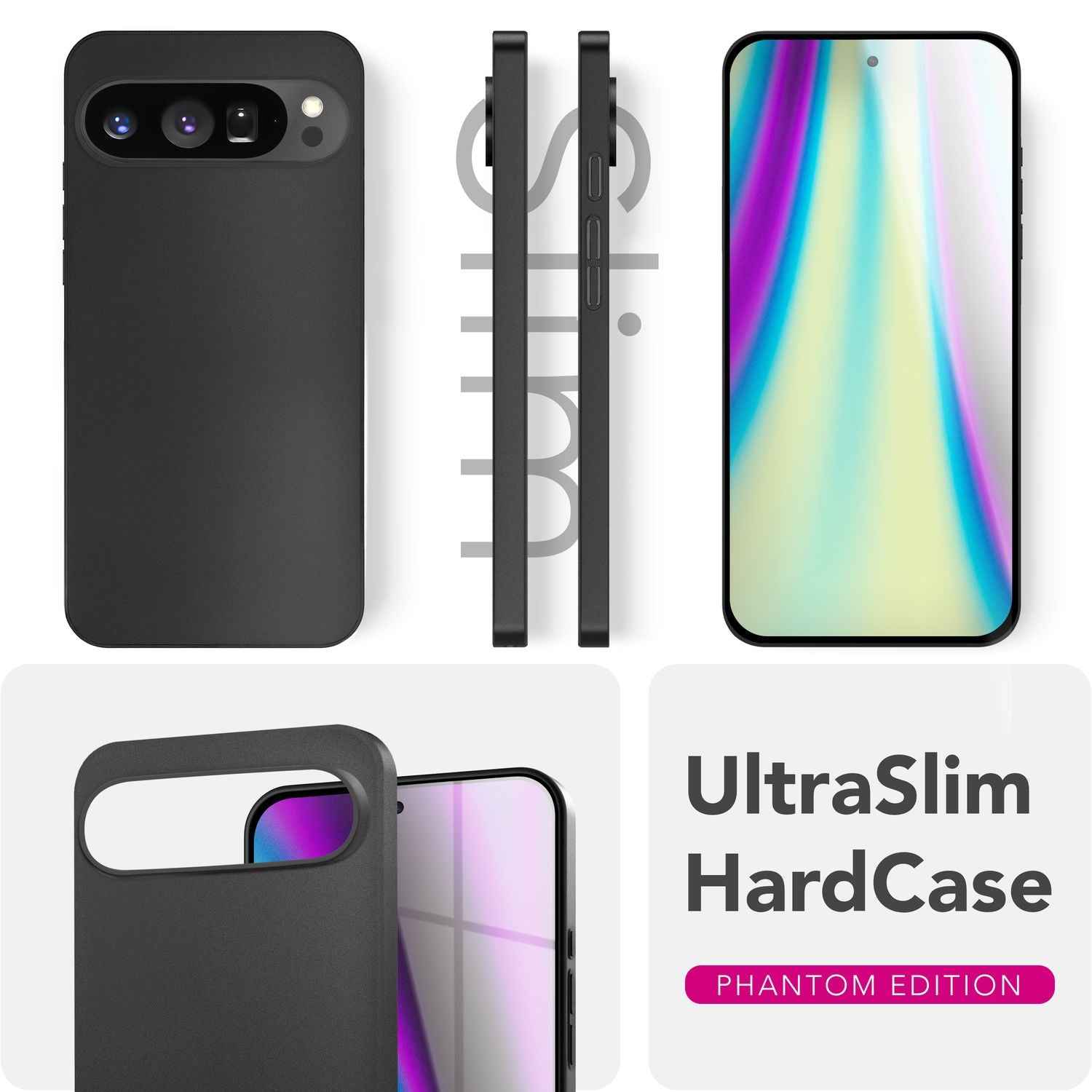 NALIA Phantom Hülle für Google Pixel 9 Pro XL – Extrem Dünnes 0,3mm Hardcase, Matte Schutzhülle im Sleek Design, Anti-Flecken Oberfläche, Leichte Handyhülle