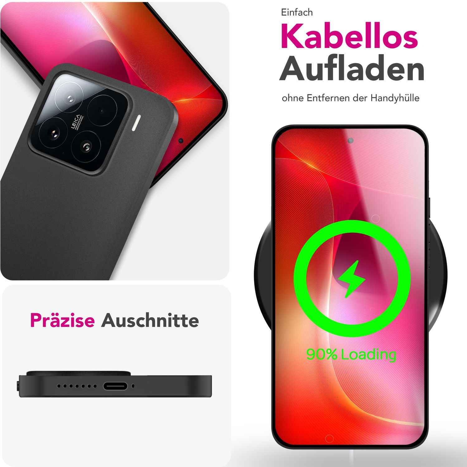 NALIA Phantom Hülle für Xiaomi 15 – Ultradünnes 0,3mm Cover, Mattes Finish, Anti-Fingerprint, Federleichte Handyhülle im Slim Design, Minimalistische Schutzhülle