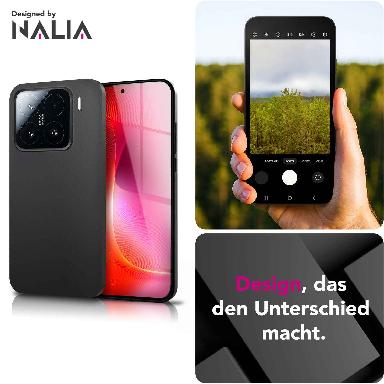 NALIA Phantom Hülle für Xiaomi 15 – Ultradünnes 0,3mm Cover, Mattes Finish, Anti-Fingerprint, Federleichte Handyhülle im Slim Design, Minimalistische Schutzhülle