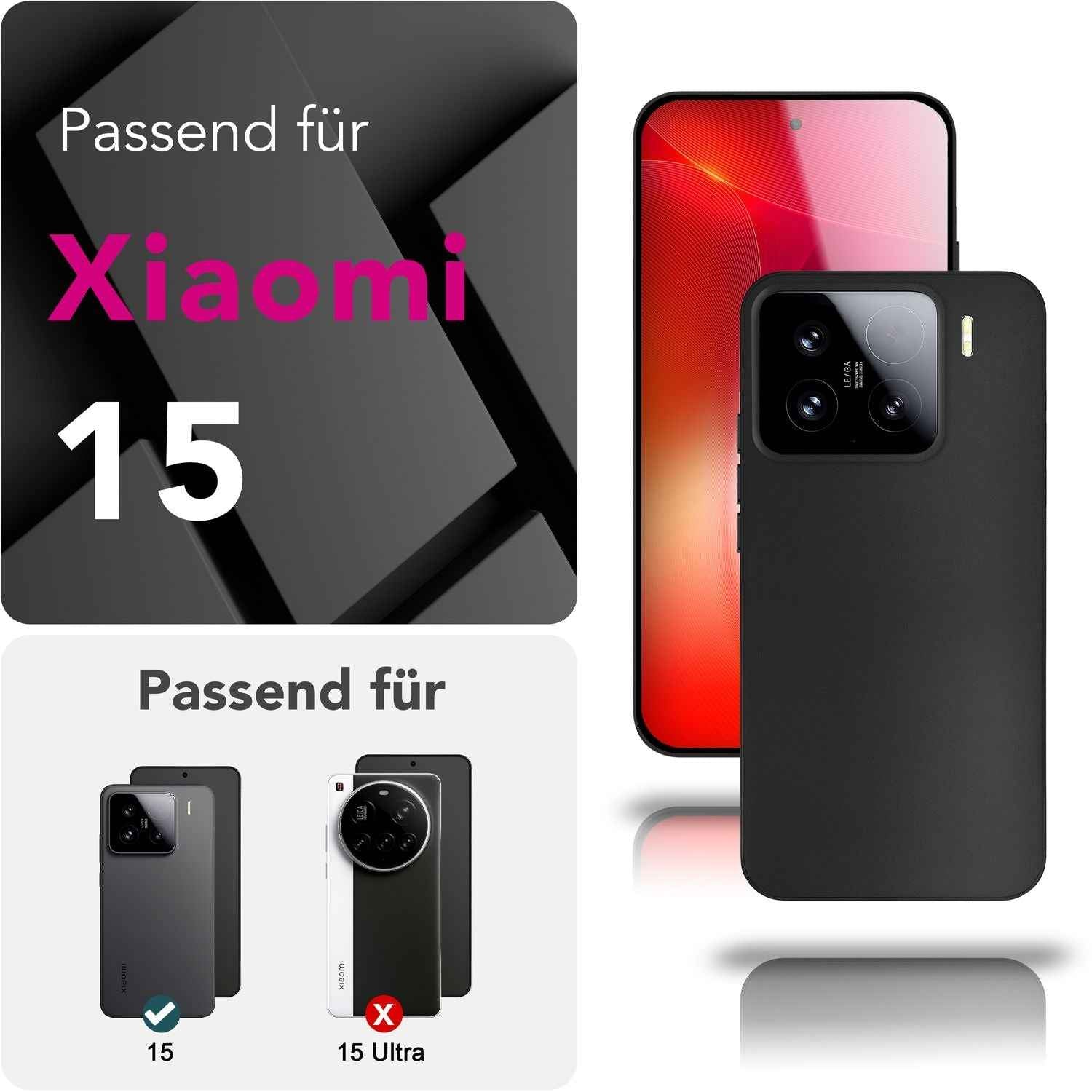 NALIA Phantom Hülle für Xiaomi 15 – Ultradünnes 0,3mm Cover, Mattes Finish, Anti-Fingerprint, Federleichte Handyhülle im Slim Design, Minimalistische Schutzhülle