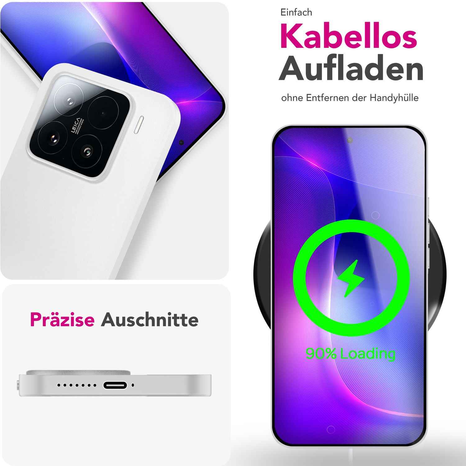 NALIA Phantom Hülle für Xiaomi 15 – Ultradünnes 0,3mm Cover, Mattes Finish, Anti-Fingerprint, Federleichte Handyhülle im Slim Design, Minimalistische Schutzhülle