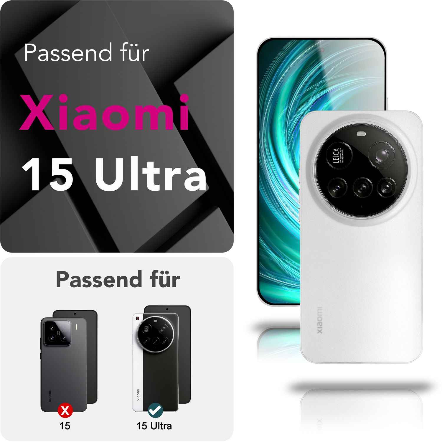 NALIA Phantom Hülle für Xiaomi 15 Ultra – Ultradünnes 0,3mm Hardcase, Mattierte Oberfläche, Anti-Fingerprint, Leichtes Slim Phone Cover, Minimalistische Handyhülle