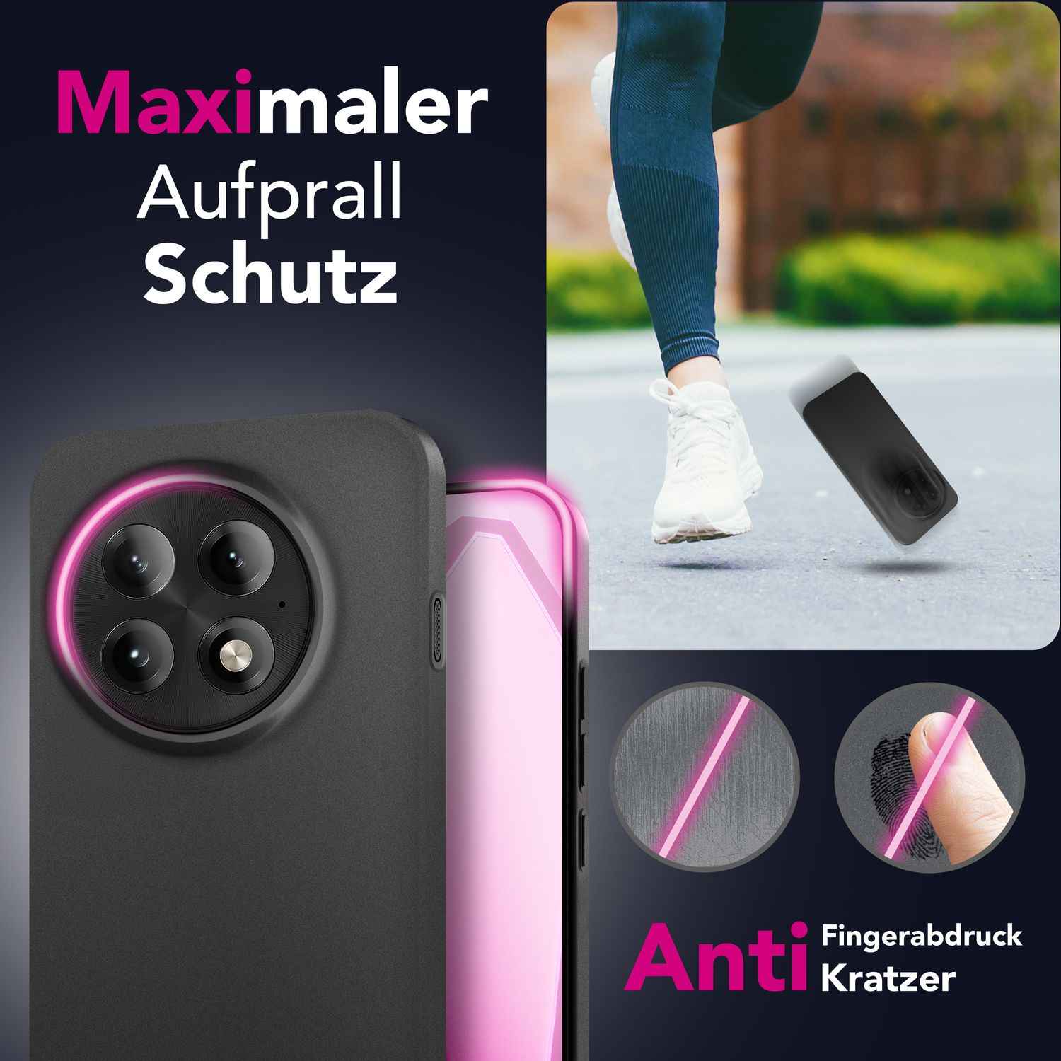 NALIA Phantom Hülle für OnePlus 13 – Ultradünnes 0,3mm Handycase, Matt Beschichtet, Anti-Fingerprint Cover, Extrem Leichtes Hardcase, Schutzhülle im Minimal-Style