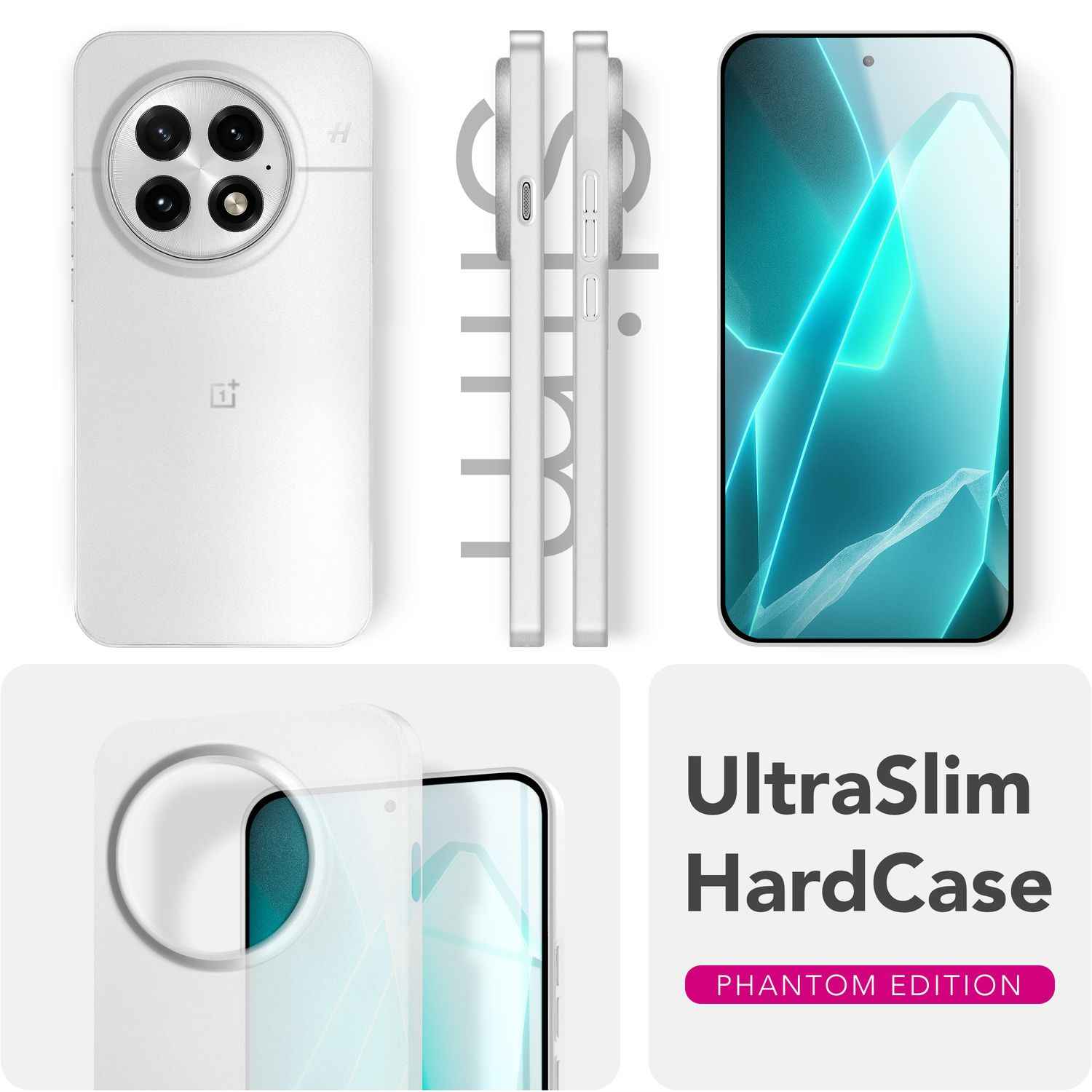 NALIA Phantom Hülle für OnePlus 13 – Ultradünnes 0,3mm Handycase, Matt Beschichtet, Anti-Fingerprint Cover, Extrem Leichtes Hardcase, Schutzhülle im Minimal-Style