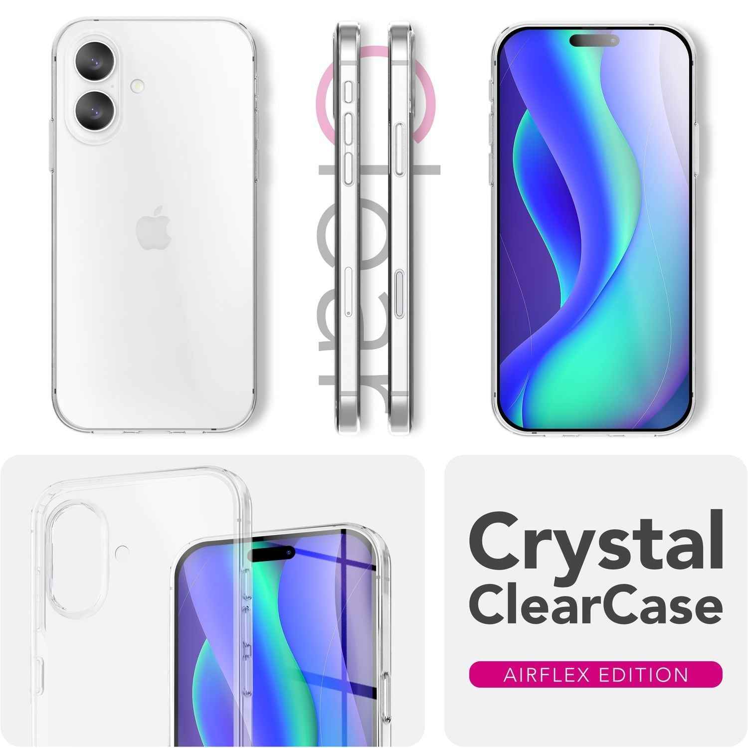 NALIA Hülle GLAZE für Apple iPhone 17 (Kristallklare Silikonhülle) - Transparente TPU Handyhülle, Flexibel & Robust, Anti-Gelb & Durchsichtig, Kratzfest & Strapazierfähig
