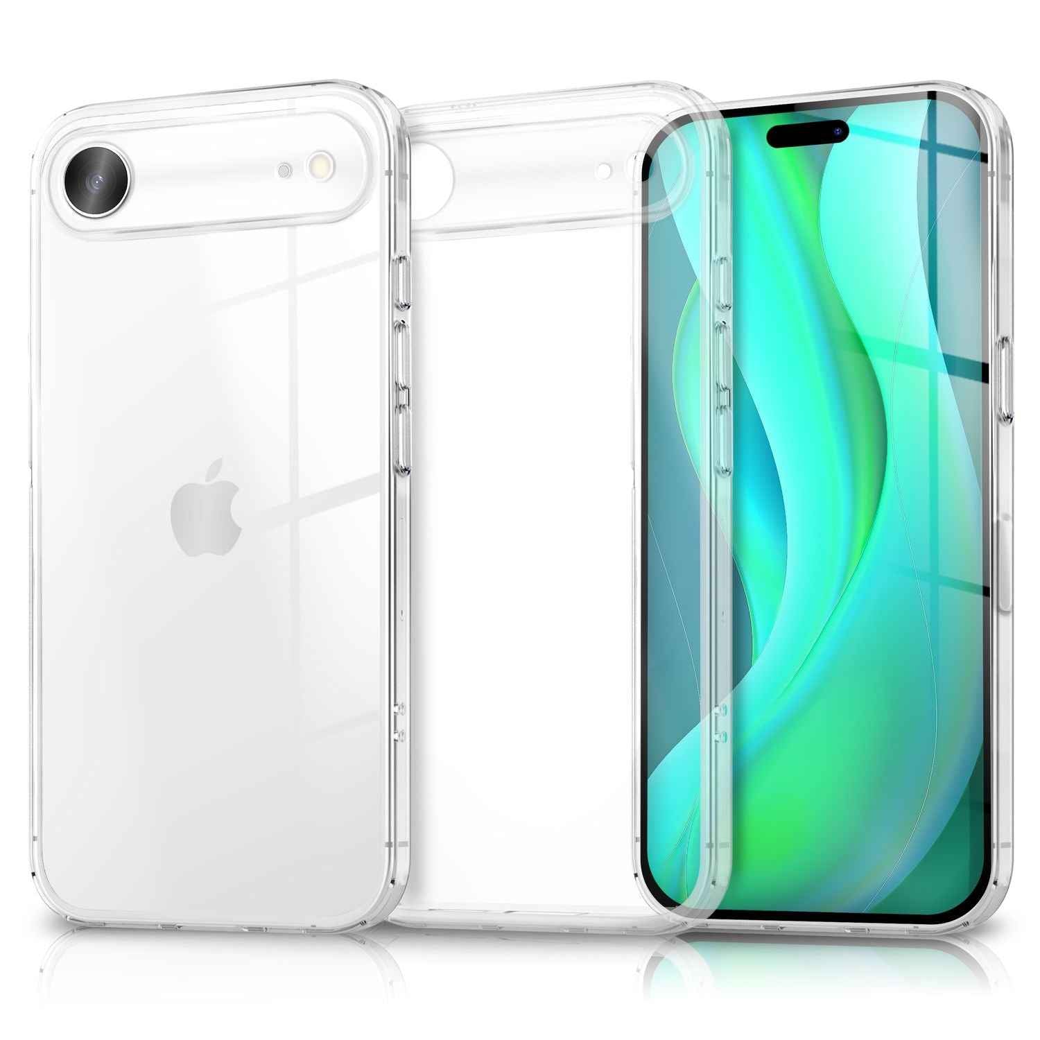 NALIA Hülle GLAZE für Apple iPhone 17 Air (Kristallklare Silikonhülle) - Transparente TPU Schutzhülle, Durchsichtig & Anti-Gelb, Schlank & Flexibel, Dezenter Kratzschutz