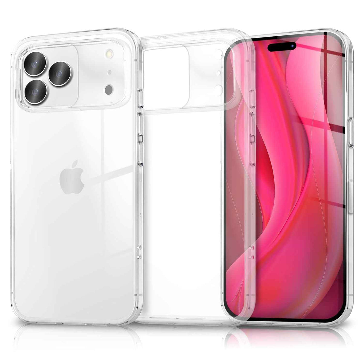 NALIA Hülle GLAZE für Apple iPhone 17 Pro (Kristallklare Silikonhülle) - Transparentes TPU Cover, Schlank & Leicht, Anti-Gelb Effekt, Kratzfest & Robust, Clear Design Handyhülle